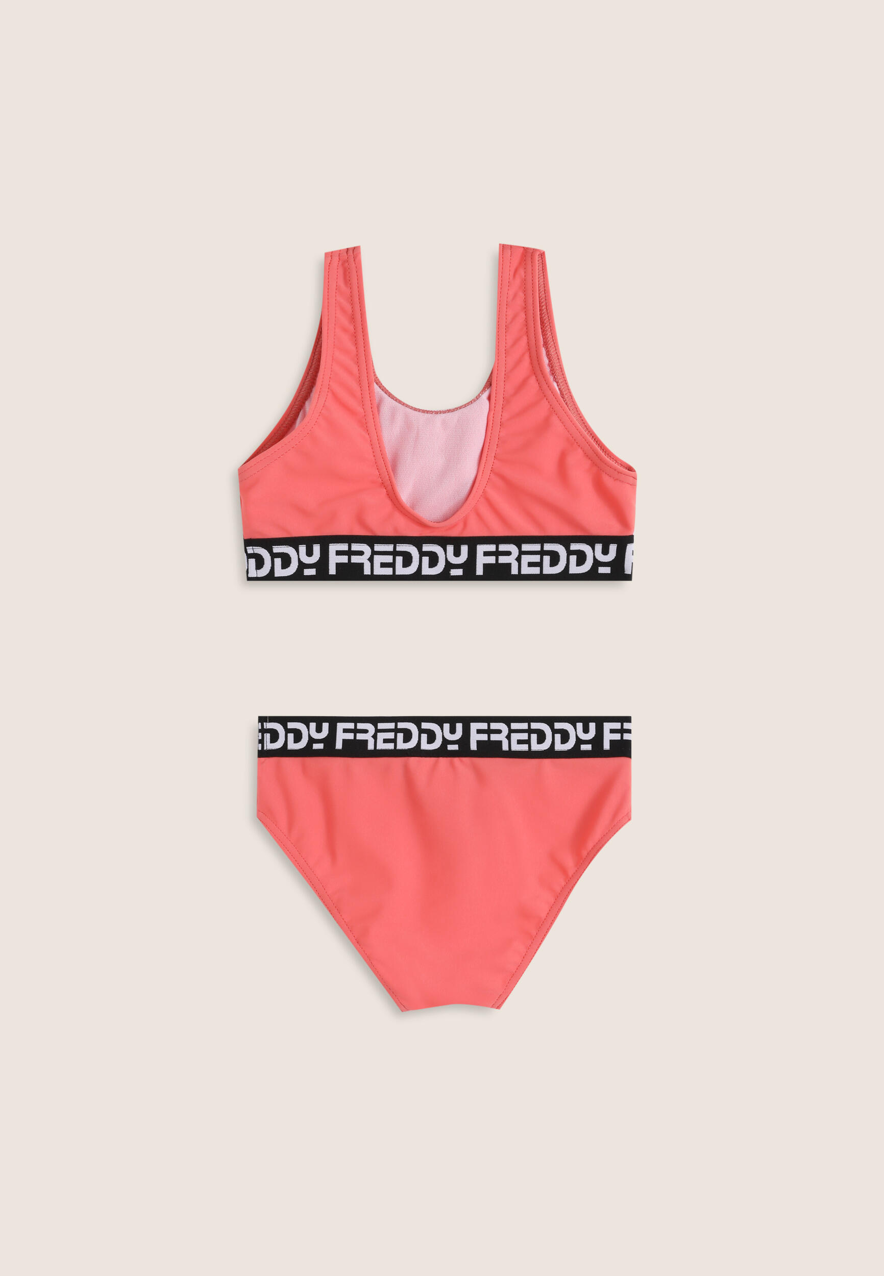 Maillot de bain 2 pièces pour fille avec bandes à logo 2/3