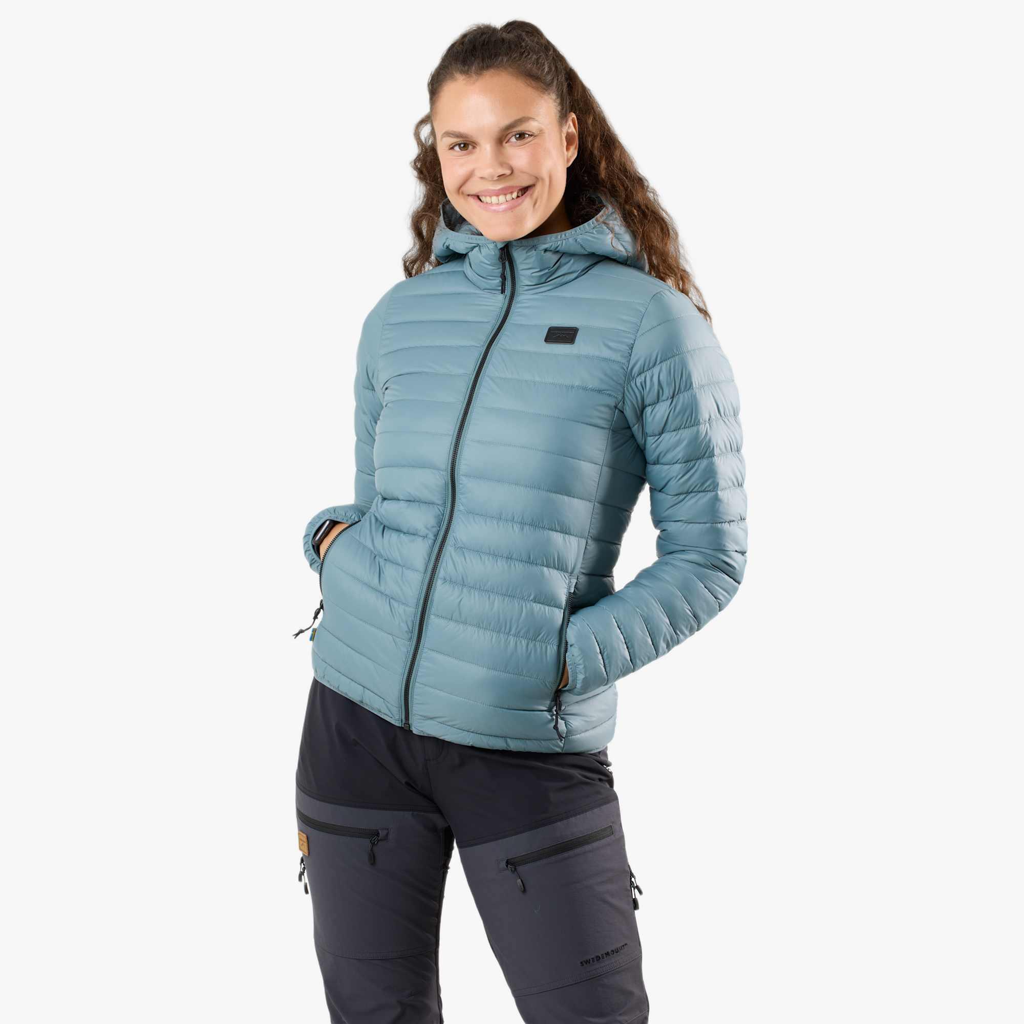 Kurtka Outdoor Wędrówki Kobieta Lofoten Warstwa Izolacyjna