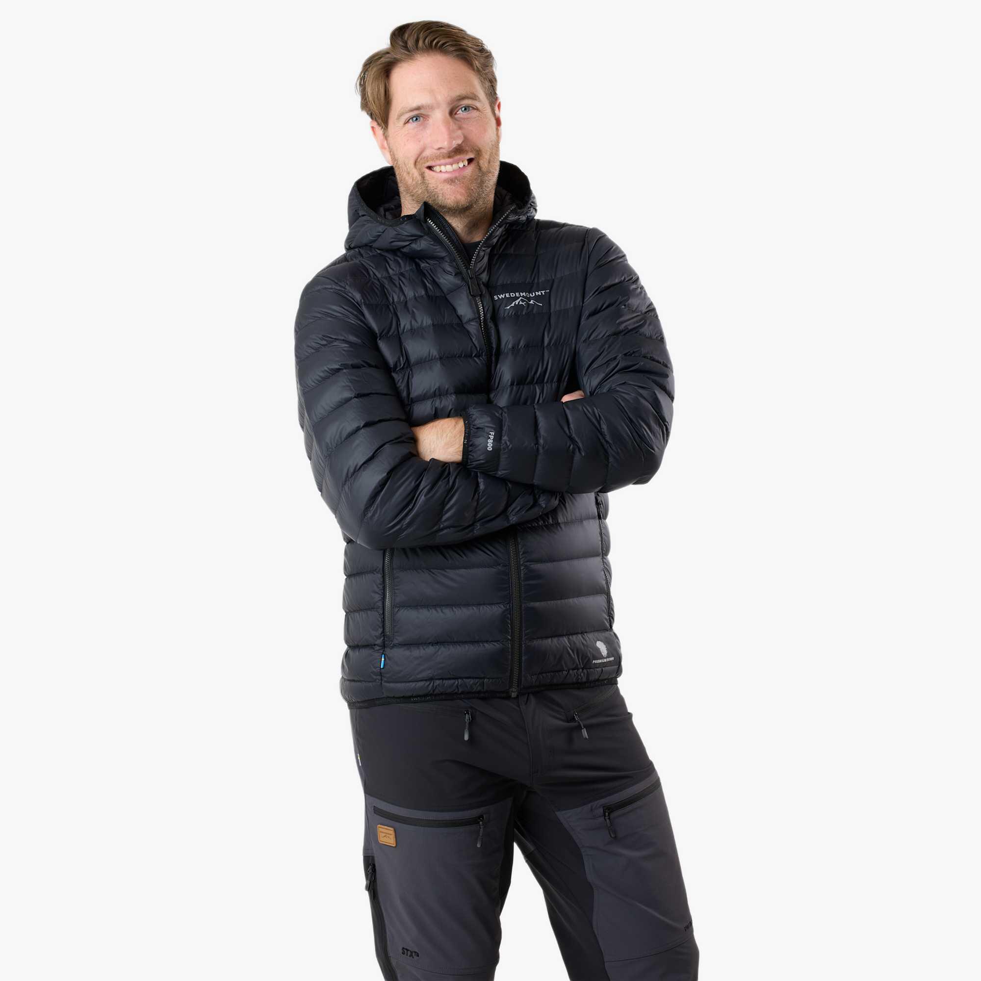 Swedemount - Doudoune Randonnée Homme Coupe-vent Respirante Himalaya Hood - Doudoune Duvet - Noir - Decathlon