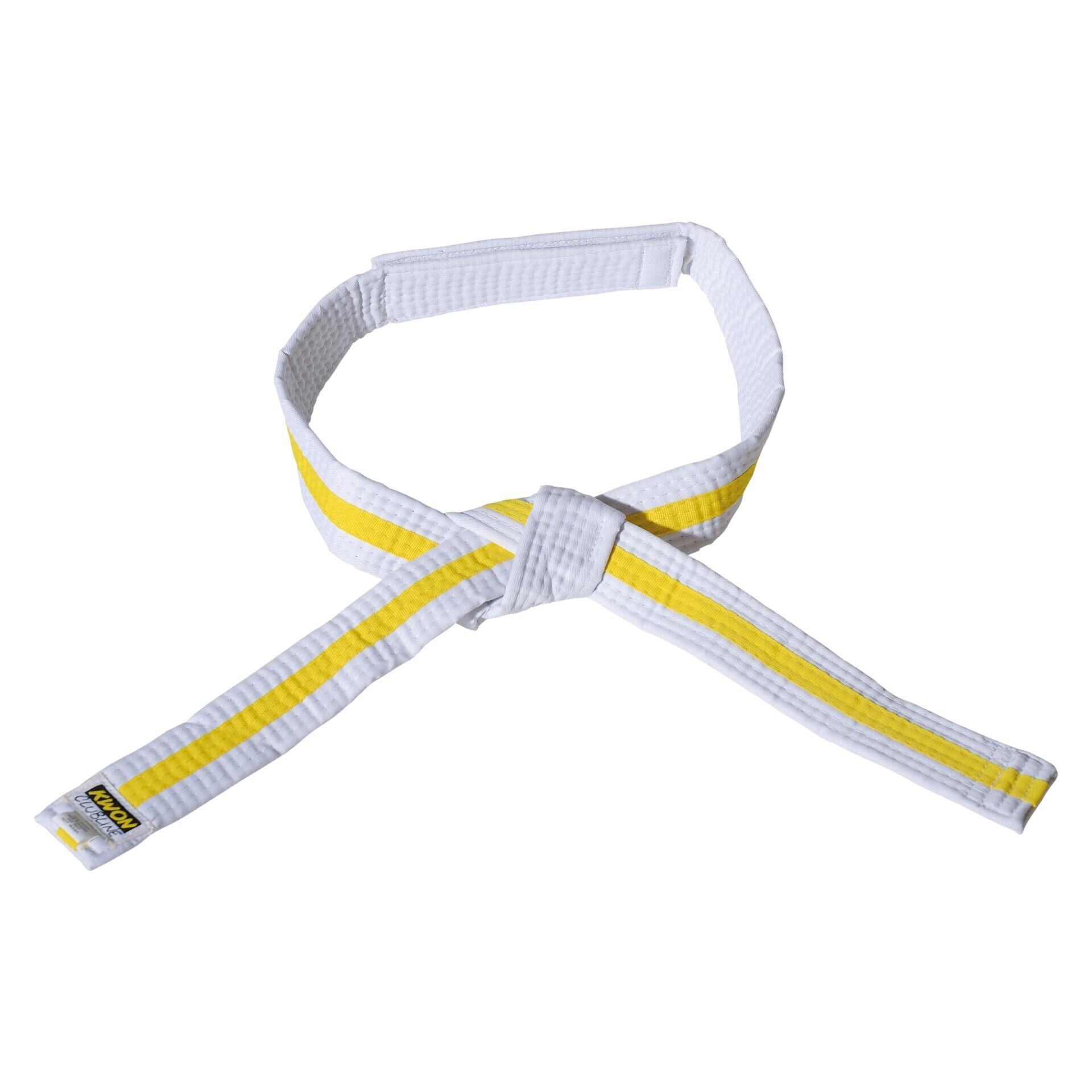 Ceinture de scratch blanche/jaune/blanche Budō enfant Kwon 2/2