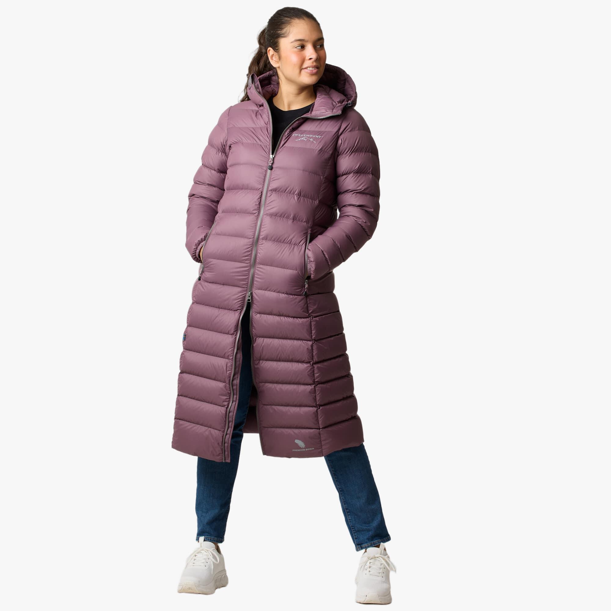 Doudoune randonnée femme coupe-vent respirante Östersund Long Coat 3/8