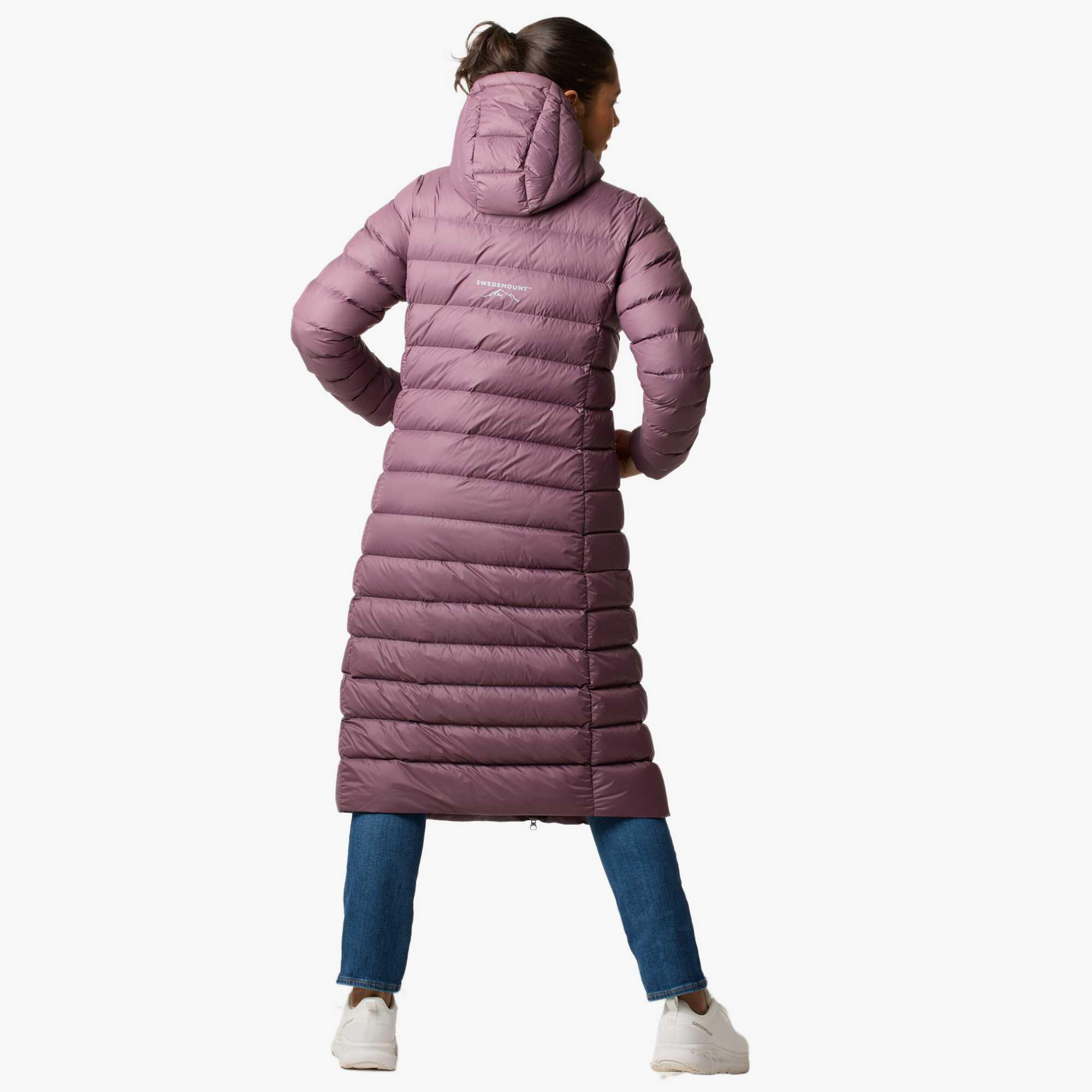 Doudoune randonnée femme coupe-vent respirante Östersund Long Coat 2/8