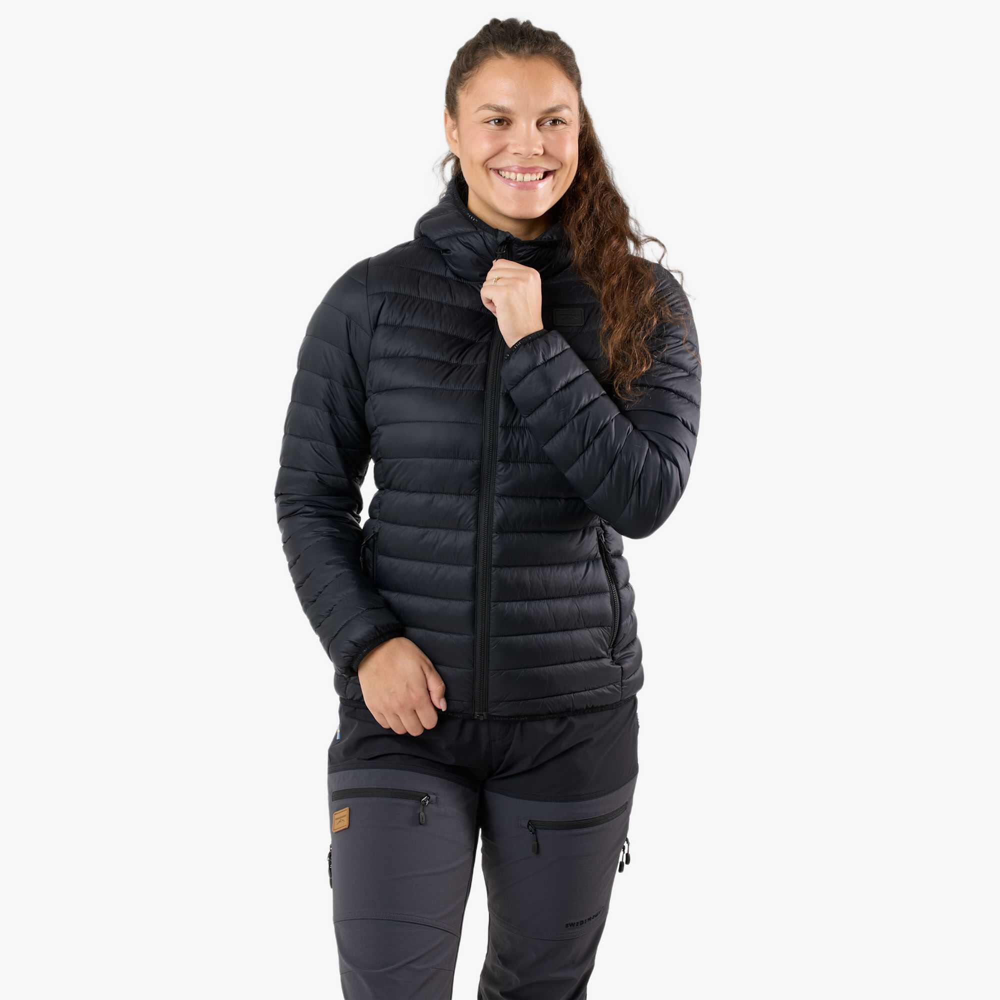 Women hiking outdoor jacket breathable water repellent Lofoten Hood 3/6