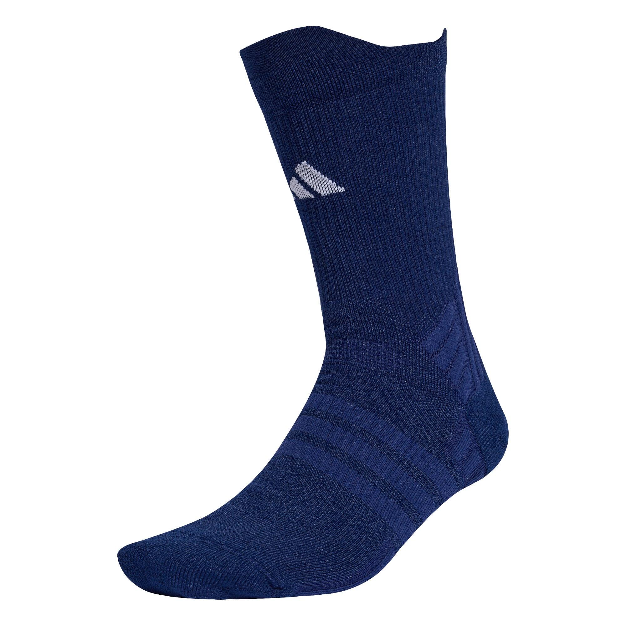 Adidas - Chaussettes Mi-mollet De Tennis Rembourrées (1 paire) - Chaussettes - Blanc|bleu - 43/46 - Decathlon