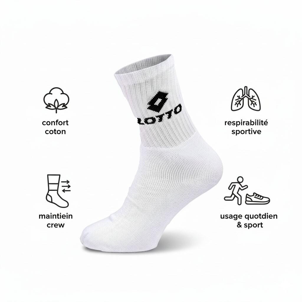 Calcetines SPORT LOTTO CREW - Paquete de 20 pares + 1 GRATIS 3/7