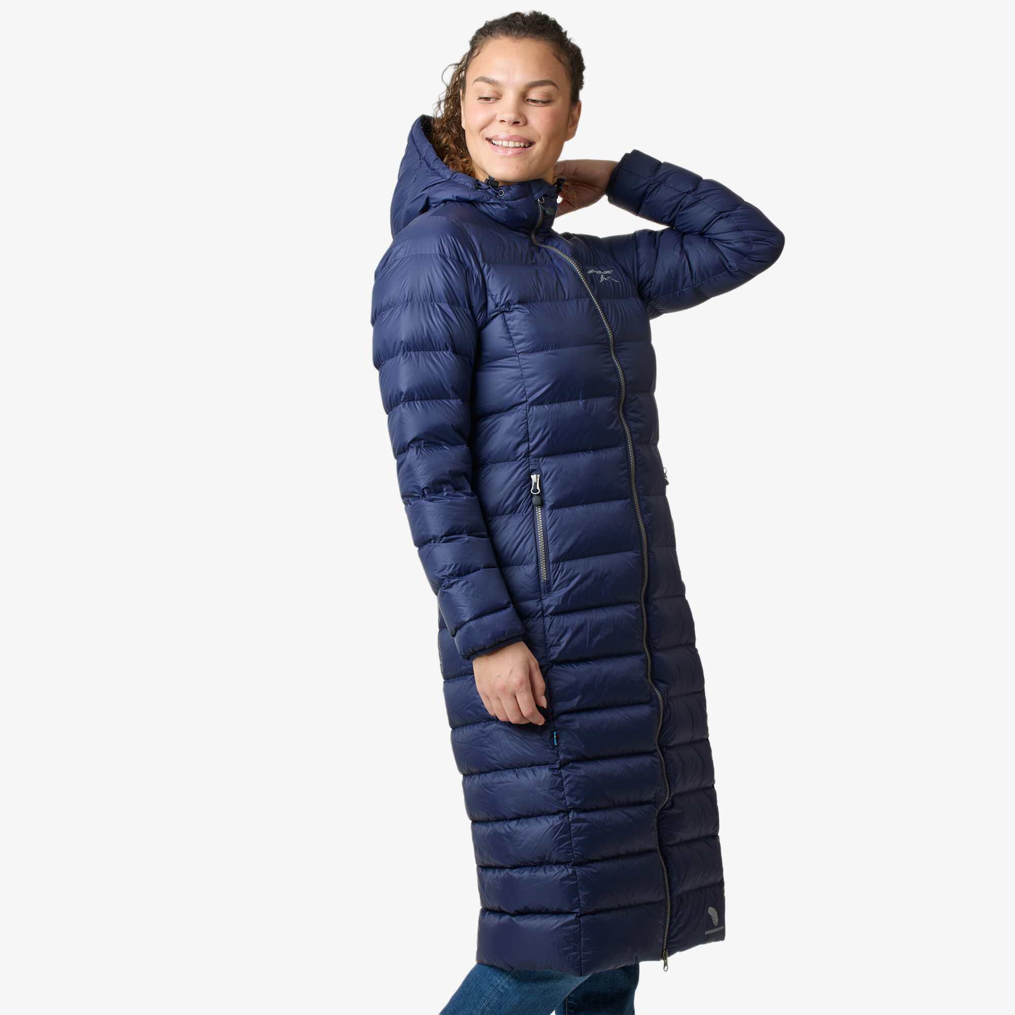 Doudoune randonnée femme coupe-vent respirante Östersund Long Coat 3/8