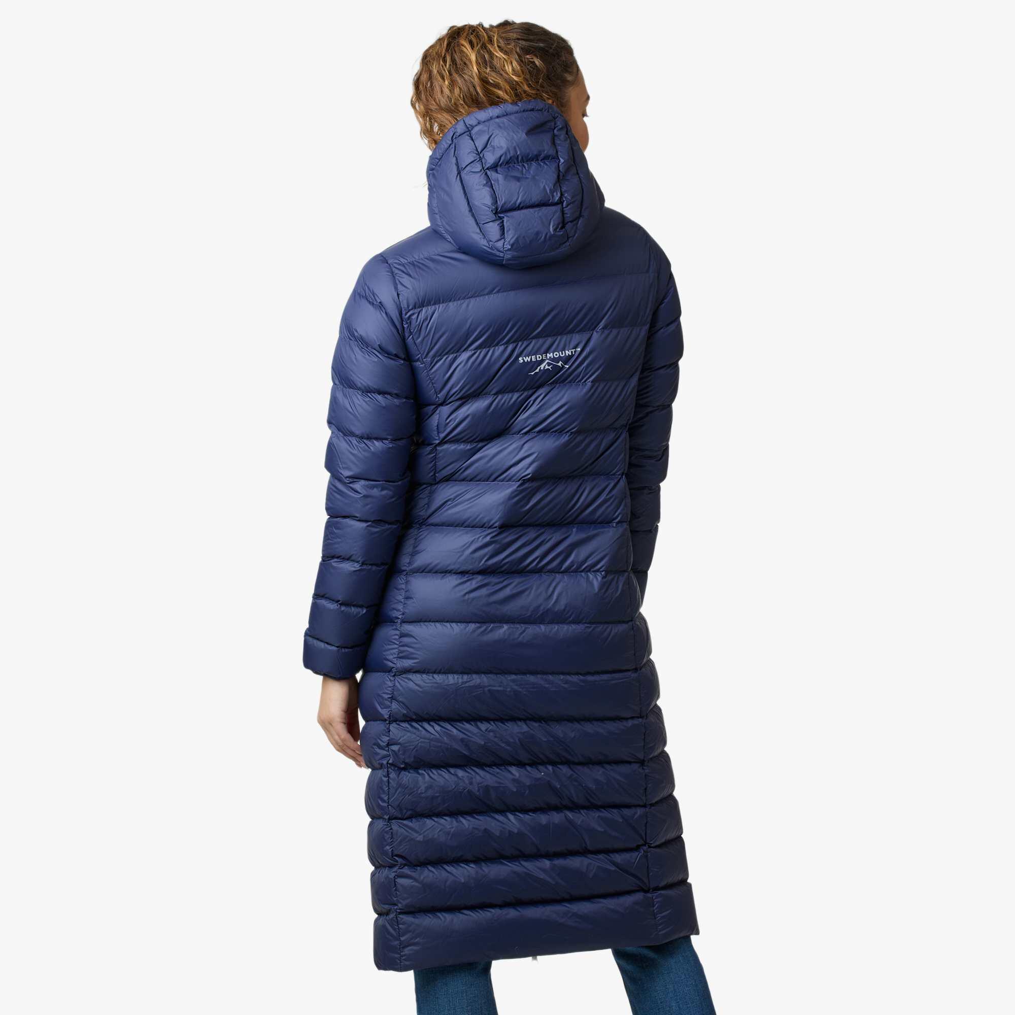Doudoune randonnée femme coupe-vent respirante Östersund Long Coat 2/8
