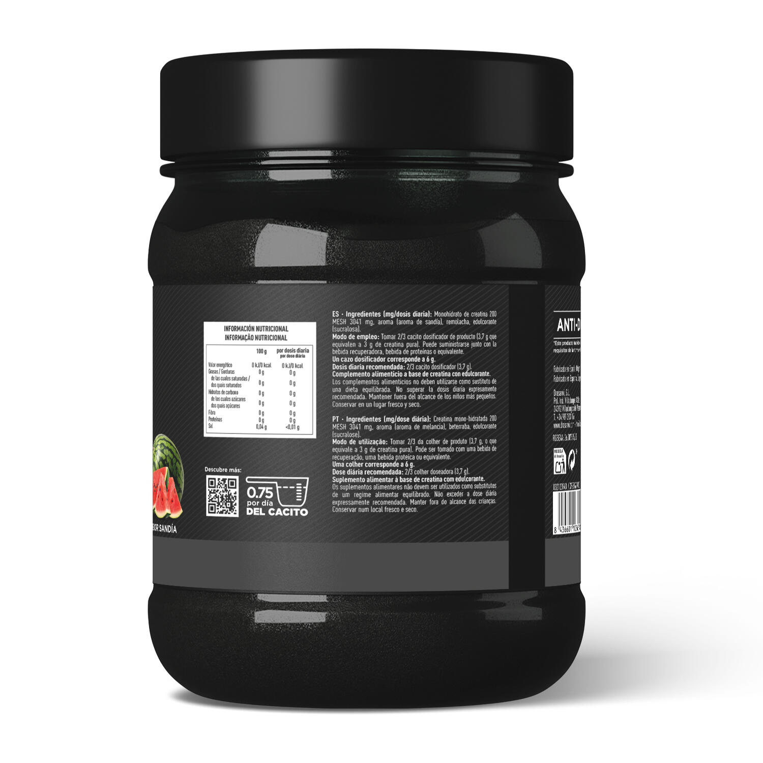Creatina Monohidrato 200 MESH 500 g Sandía – Sport Live Drasanvi 5/6