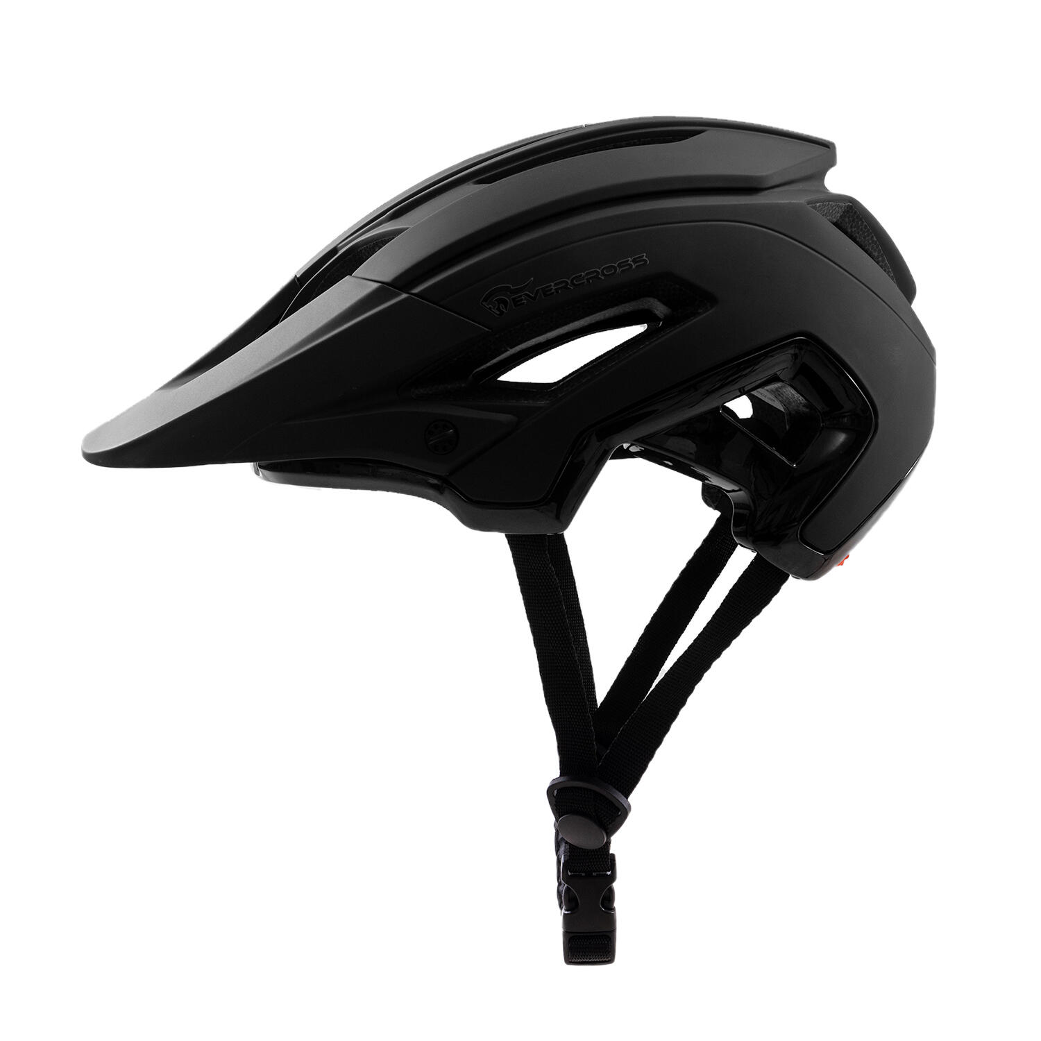 Evercross - Casque Vtt Avec Feu Arrière - Réglable, Léger Et Respirant - Protection Eps - Casque - Noir - 42 M/l - Decathlon