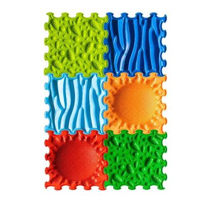 Tappeto Sensoriale Massaggio Set 6 Pezzi Puzzle Sensoriale