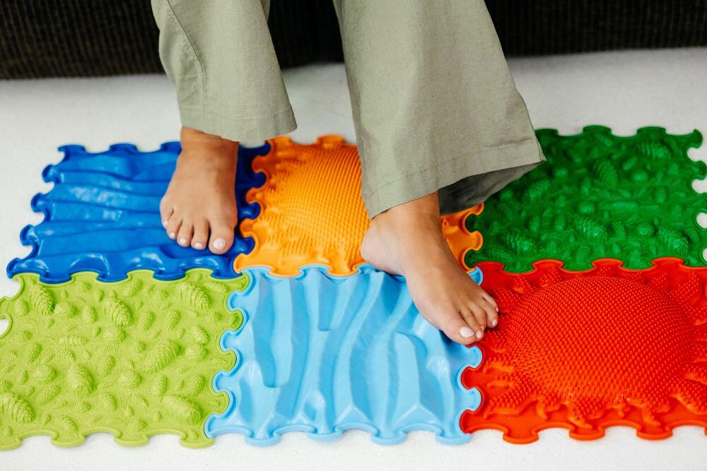 Alfombra Sensorial de Masaje Set 6 Piezas Puzzle Sensorial 2/7