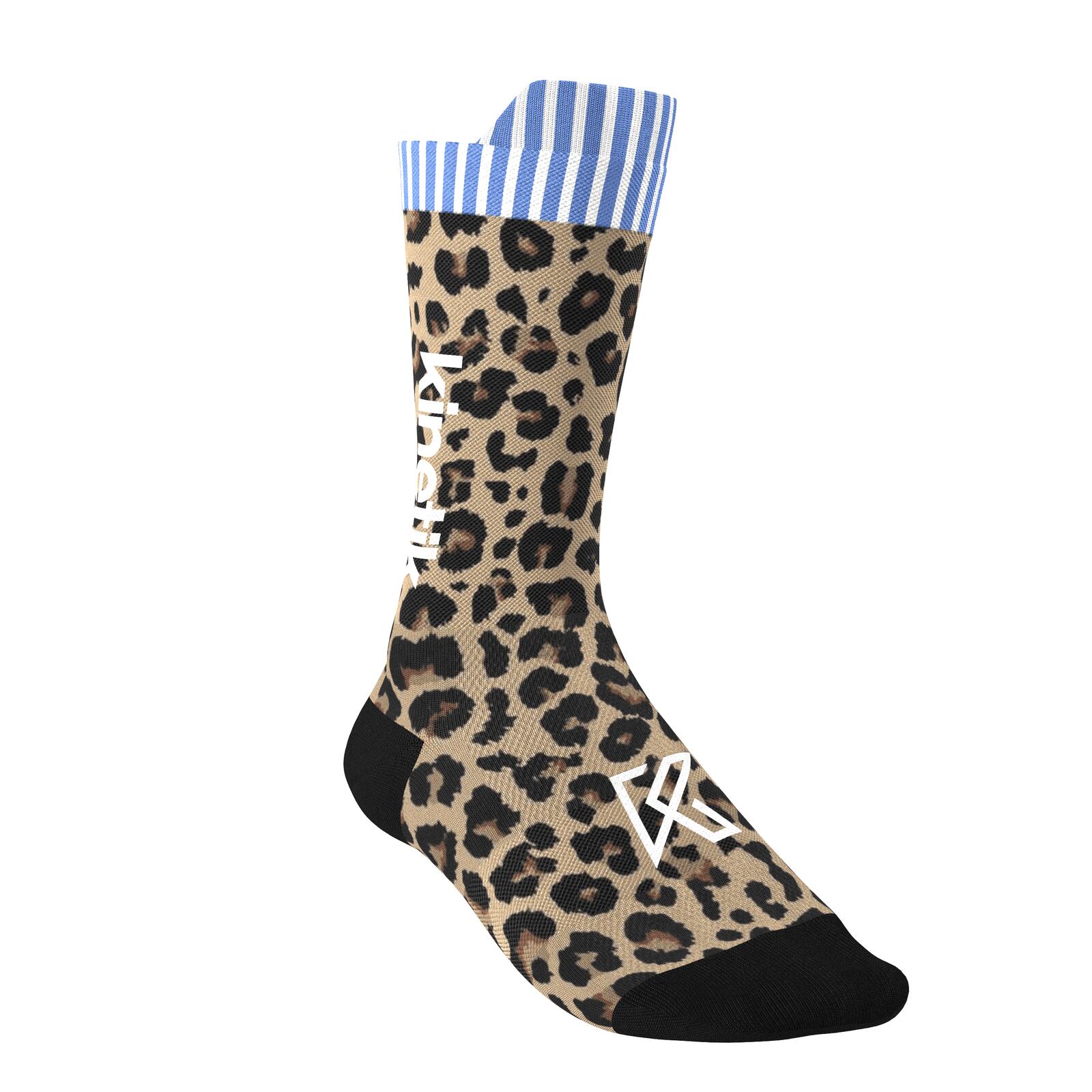Kinetik - Fullkross Socks Leopard X Marinière 35-39 - Chaussettes - Bleu|marron - 35-39 - Decathlon