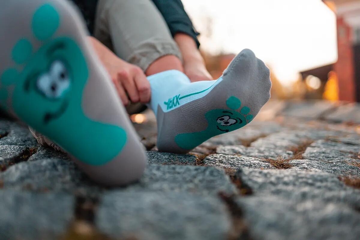 Calcetines Barefootan Deportivos Gris Claro - Talla 35-38 3/4