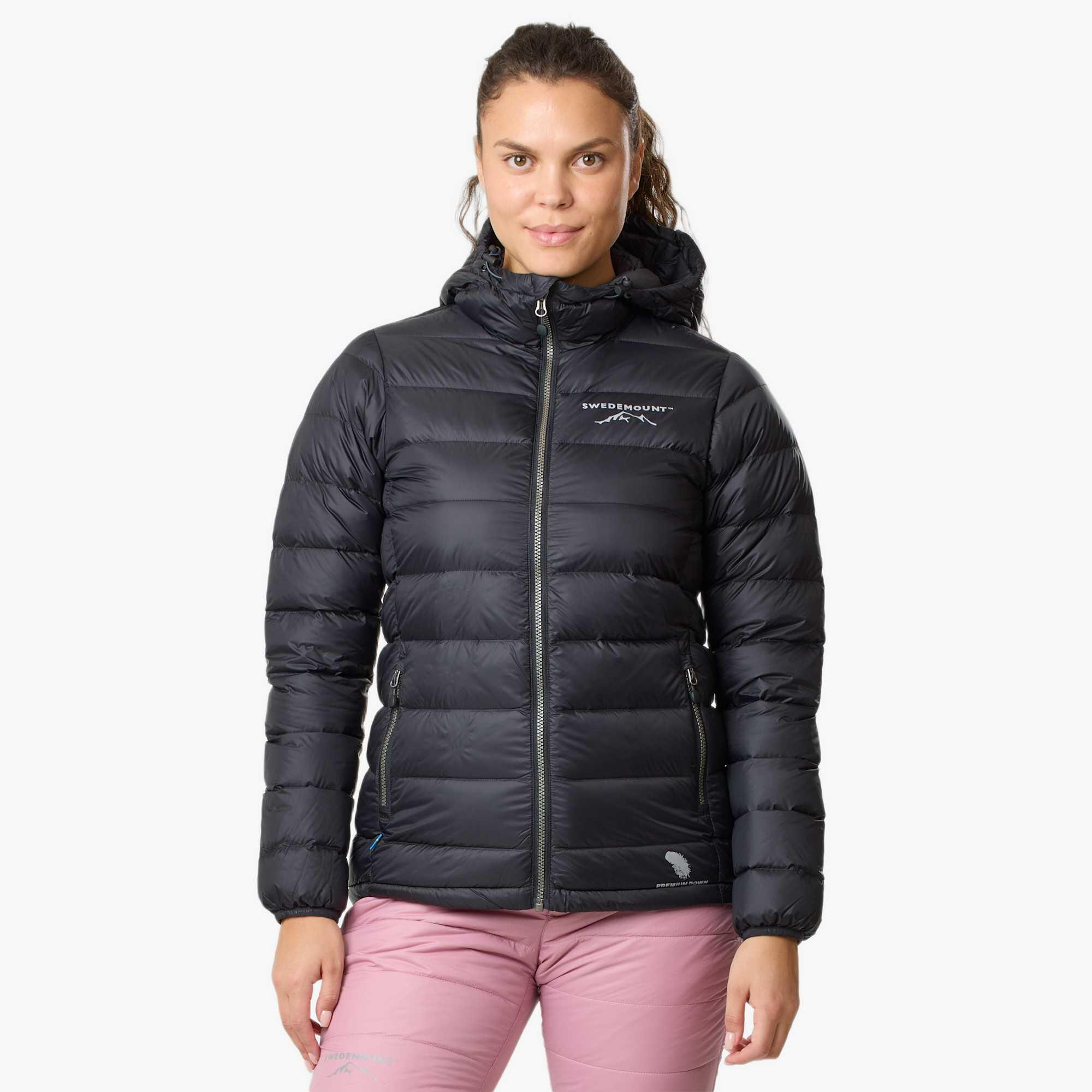 Swedemount - Doudoune Randonnée Femme Déperlante Coupe-vent Östersund 2.0 - Doudoune Duvet - Gris|noir - Decathlon