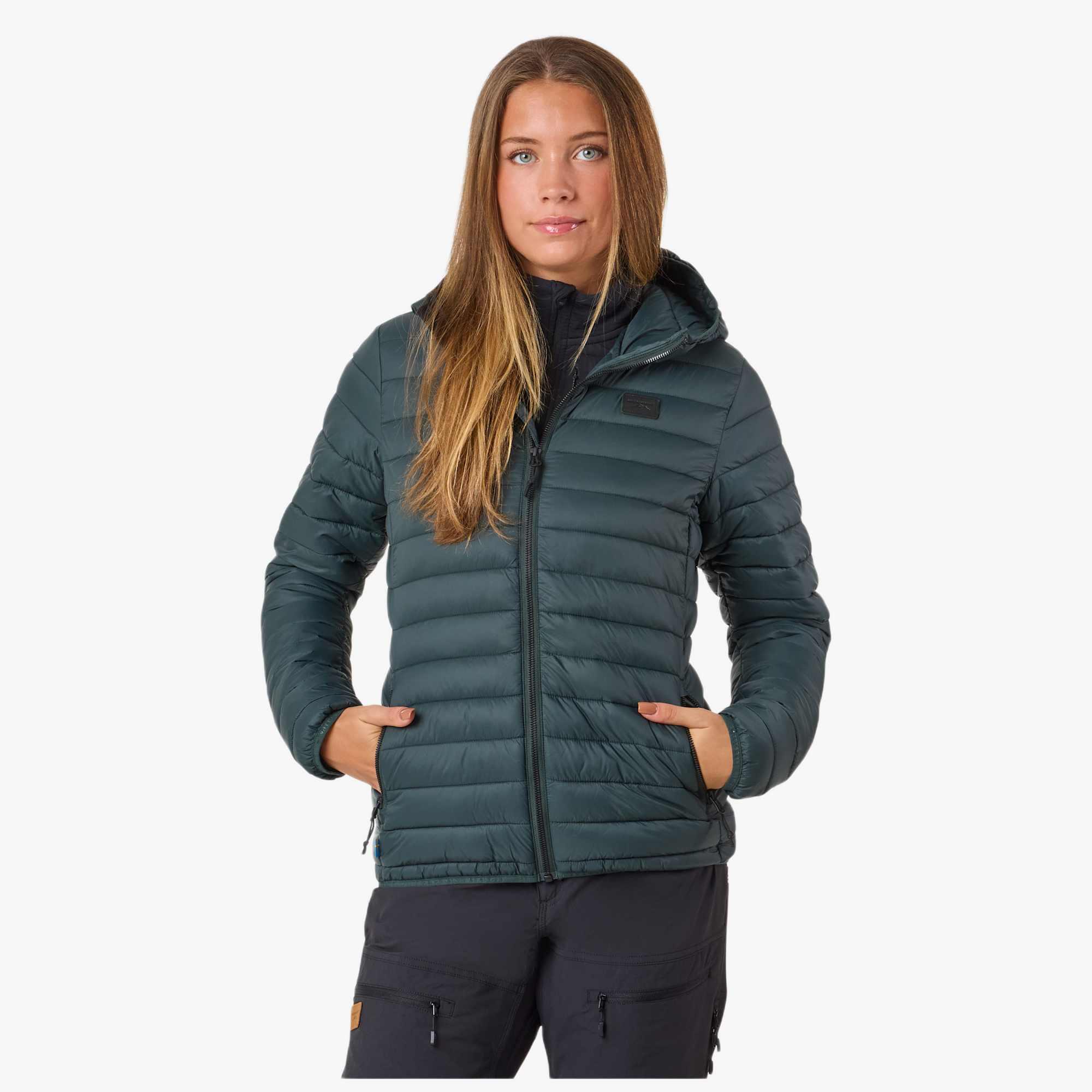 Kurtka Outdoor Wędrówki Kobieta Lofoten Warstwa Izolacyjna