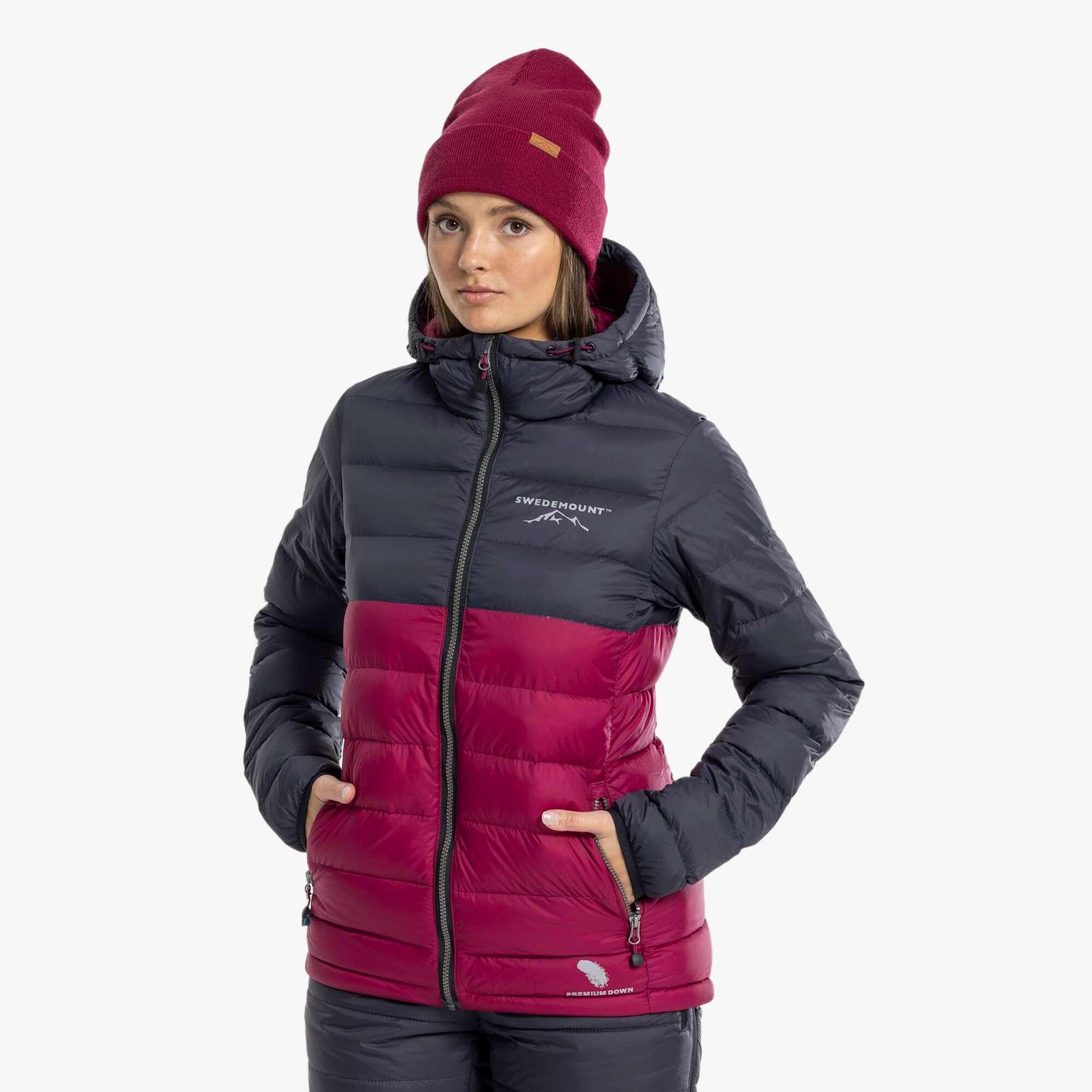 Swedemount - Doudoune Randonnée Femme Déperlante Coupe-vent Östersund 2.0 - Doudoune Duvet - Gris|violet - Decathlon