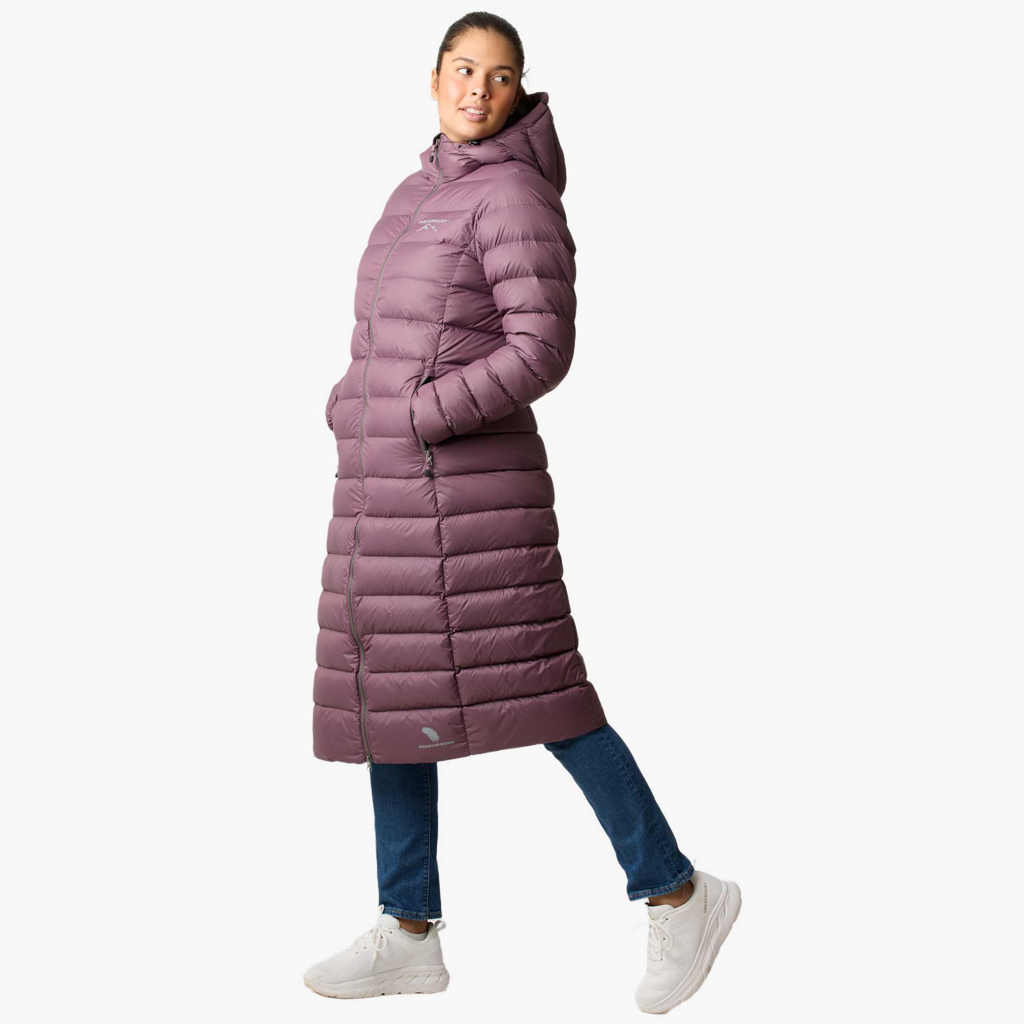 Doudoune randonnée femme coupe-vent respirante Östersund Long Coat 4/8