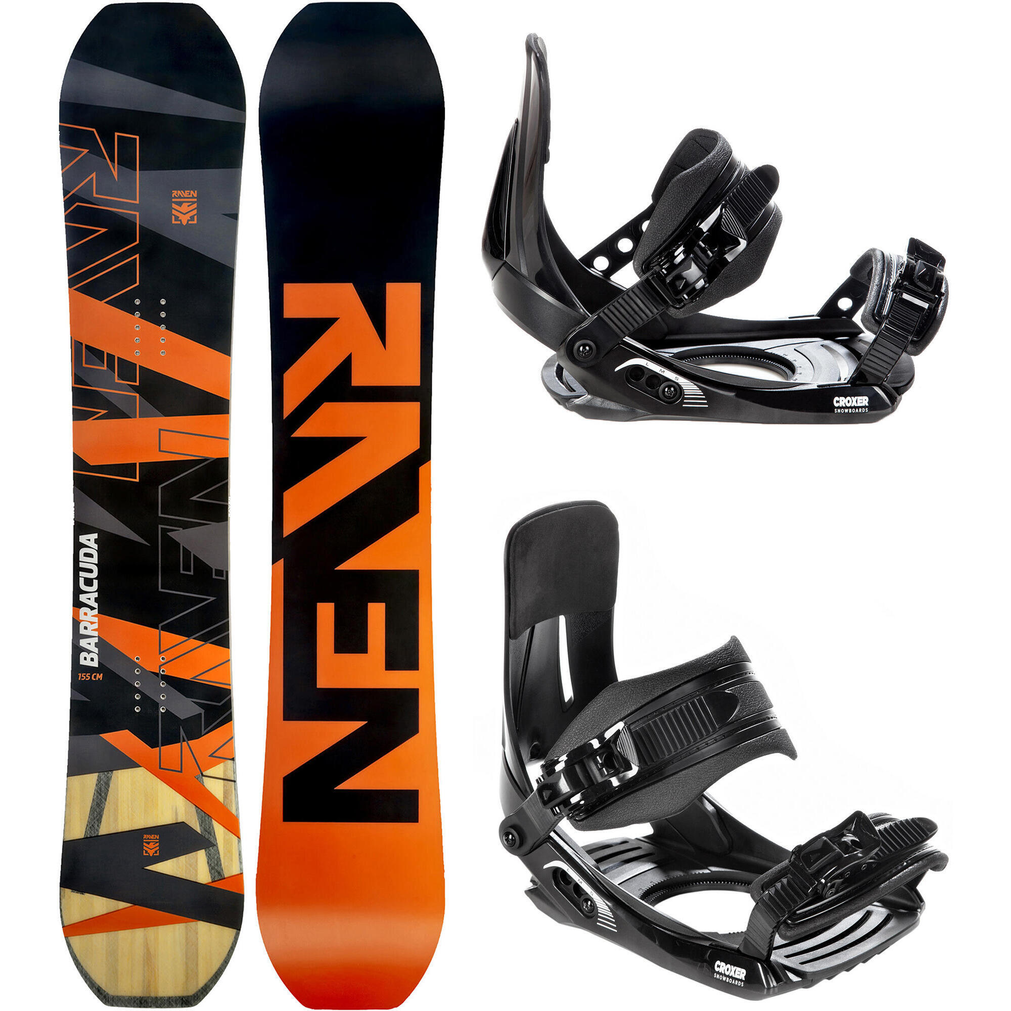 Zestaw Deska snowboardowa Raven Barracuda Carbon + wiązania Croxer MP180