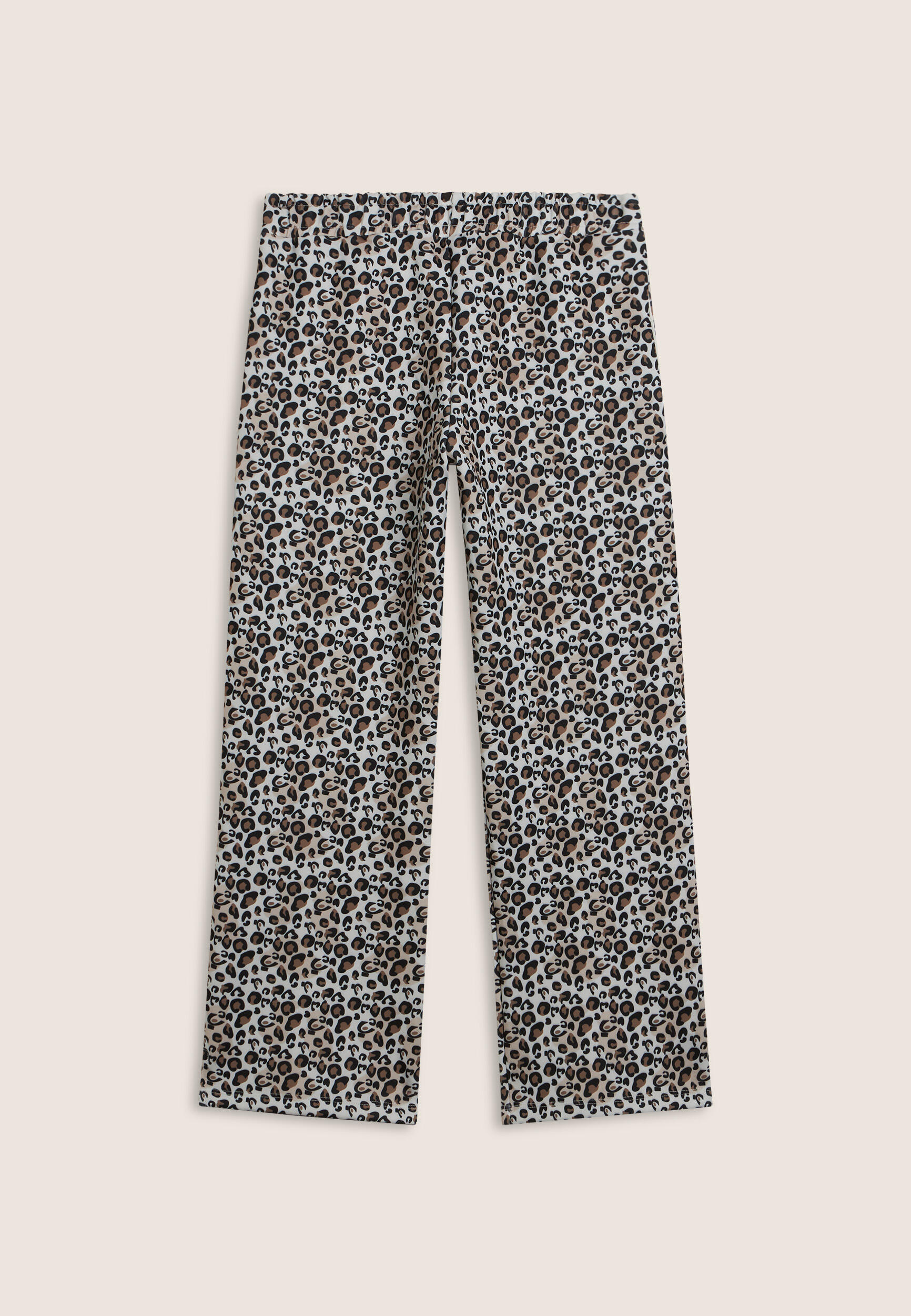 Pantaloni bambina animalier in tessuto tecnico 2/3
