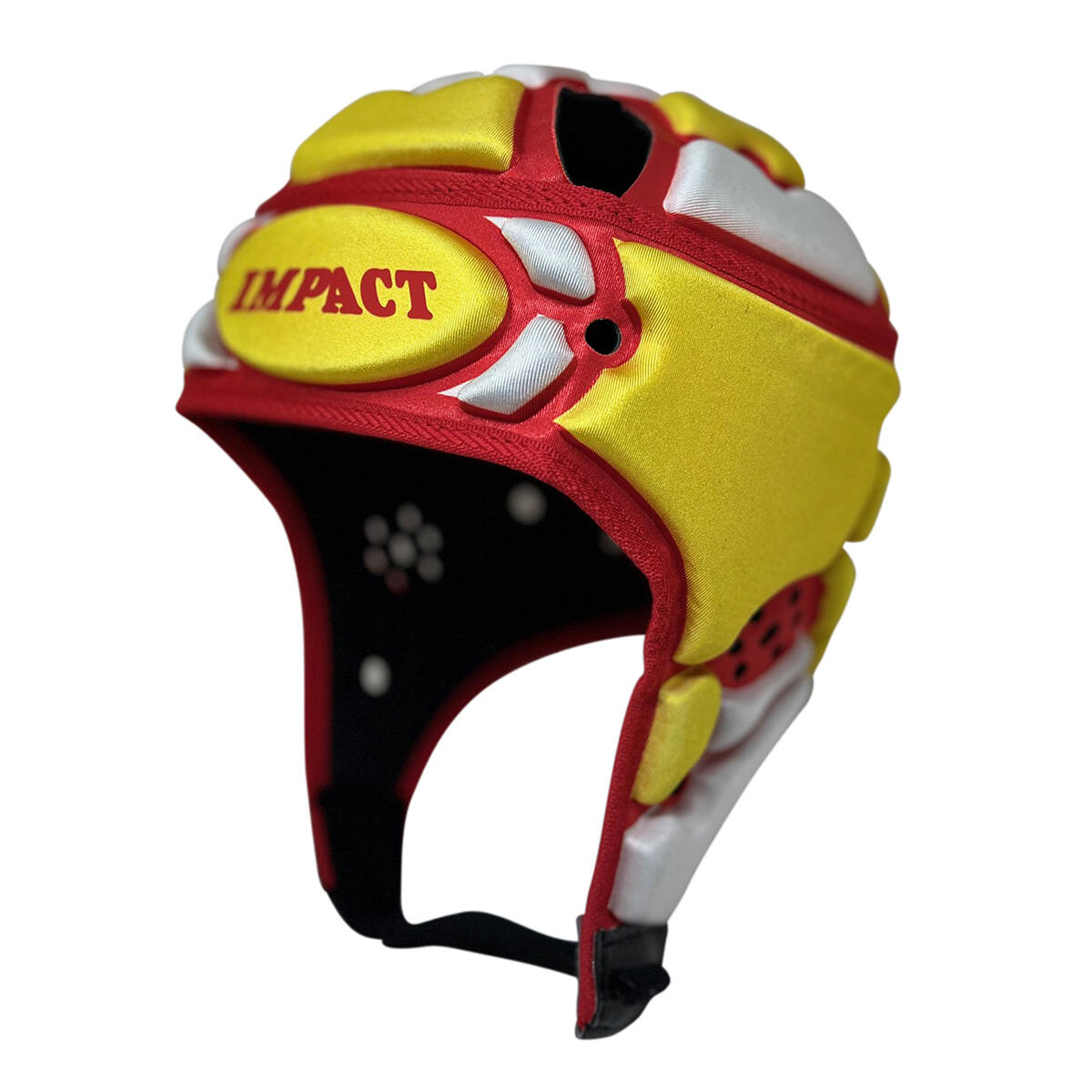 Impact - Casque De Rugby Impact Motif Carré Jaune, Blanc Et Rouge - Casque - Jaune - S - Decathlon