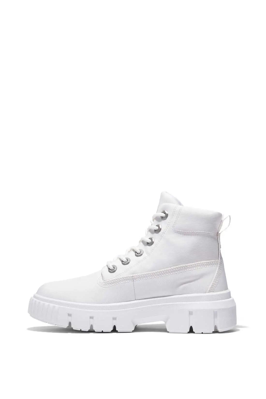 Timberland Greyfield Fabric Womens White Boots 3/6