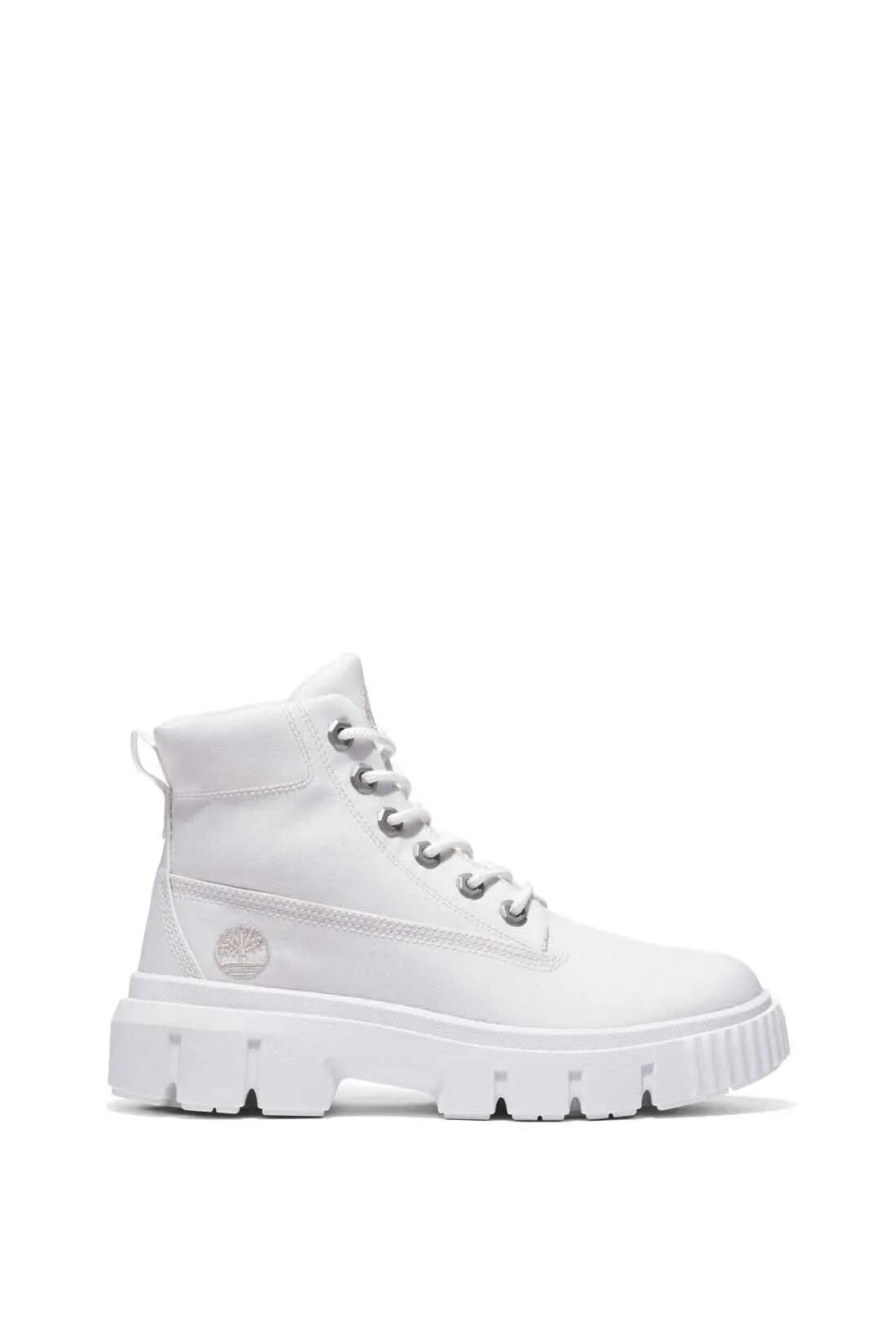 Timberland Greyfield Fabric Womens White Boots 2/6