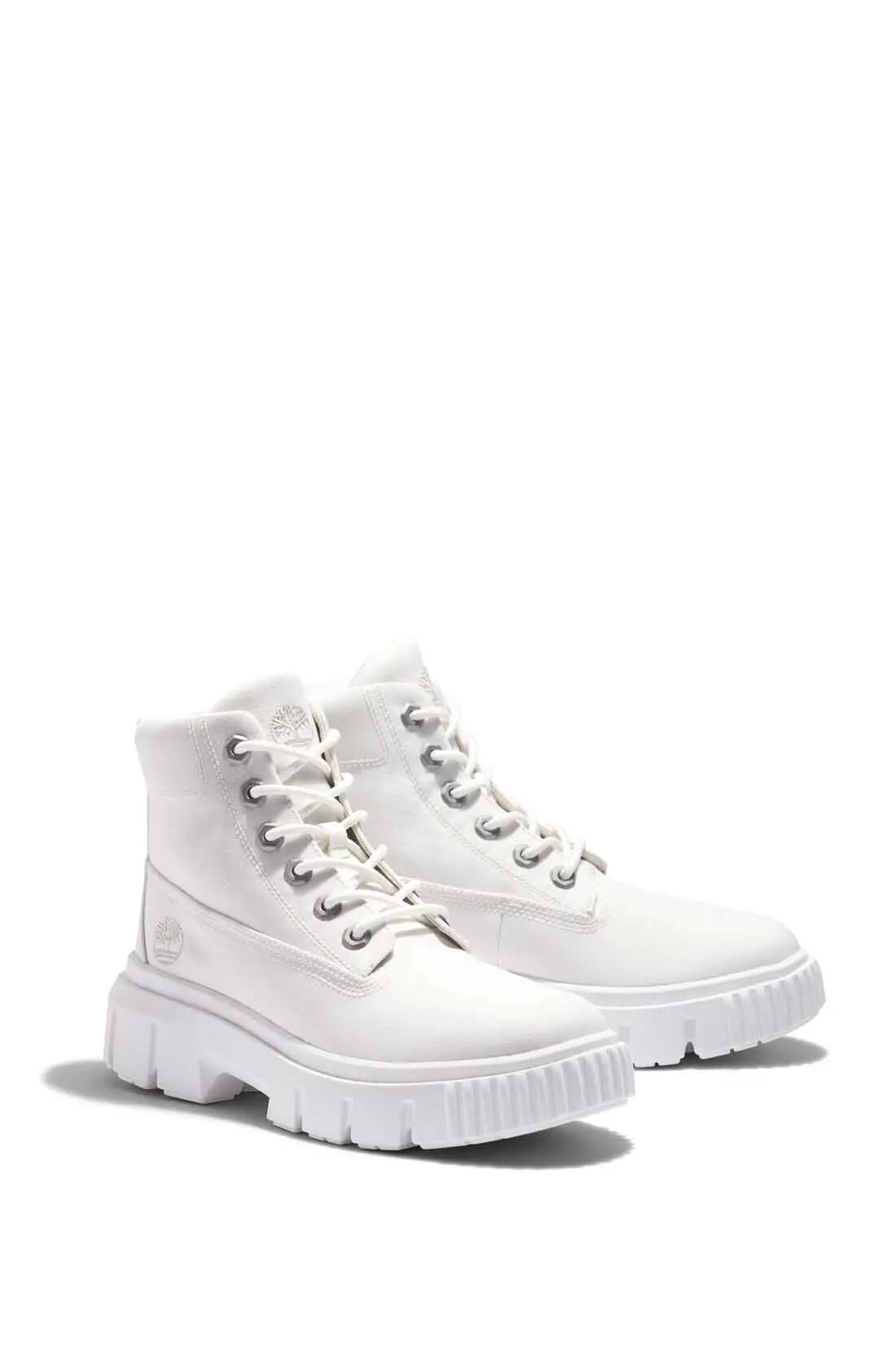 Timberland Greyfield Fabric Womens White Boots 1/6