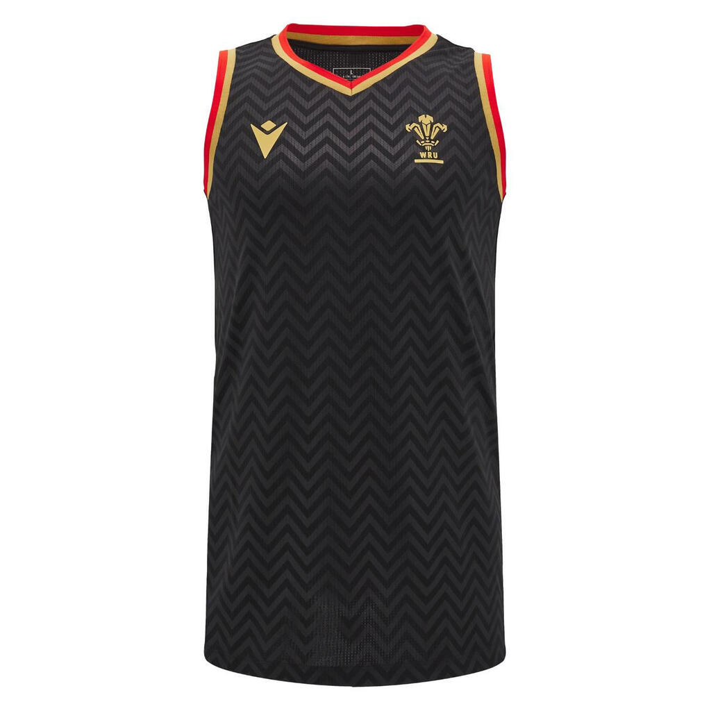 Basketball-Style Wales Rugby Training Tank Top - Black