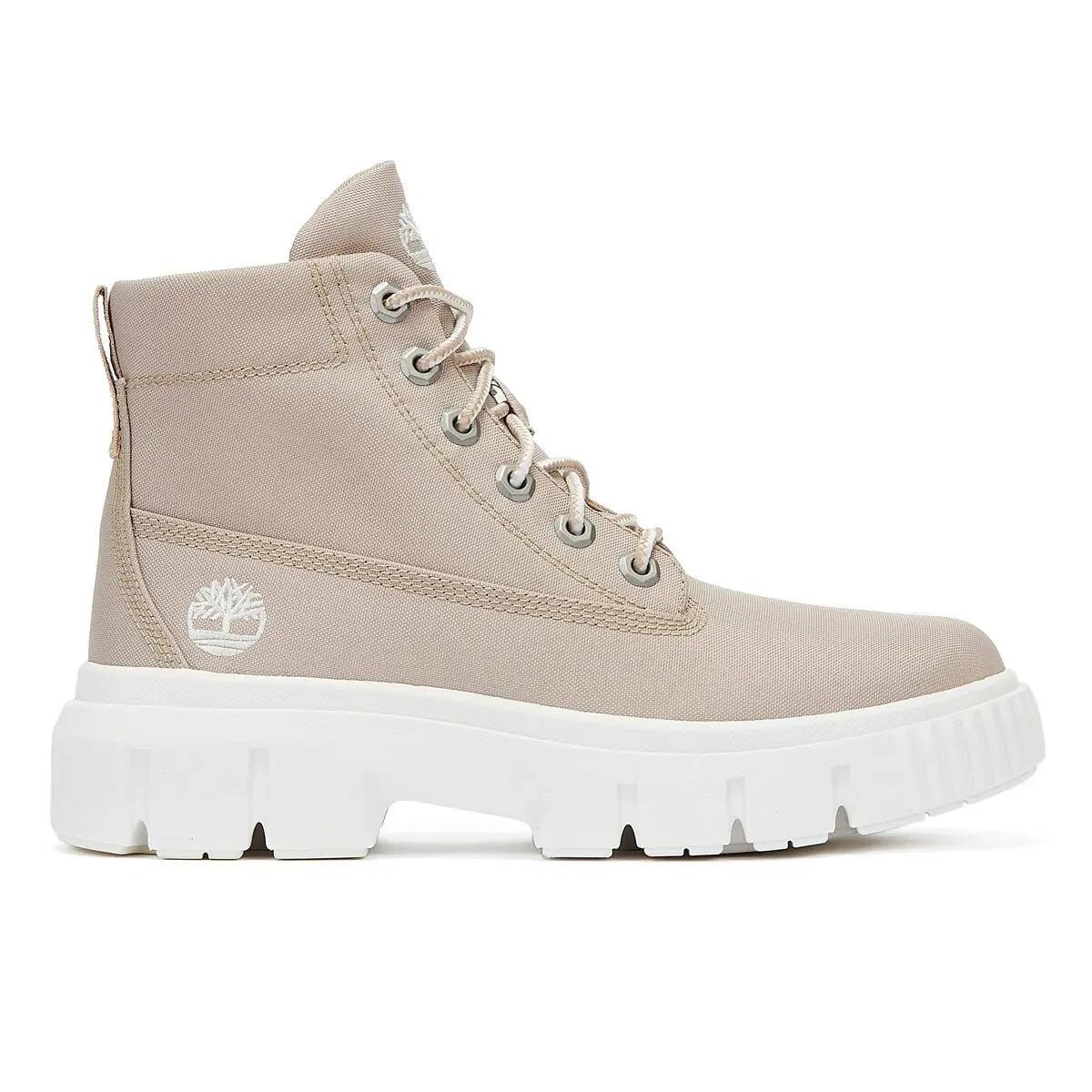 Timberland Greyfield Fabric Womens Beige Boots 5/6