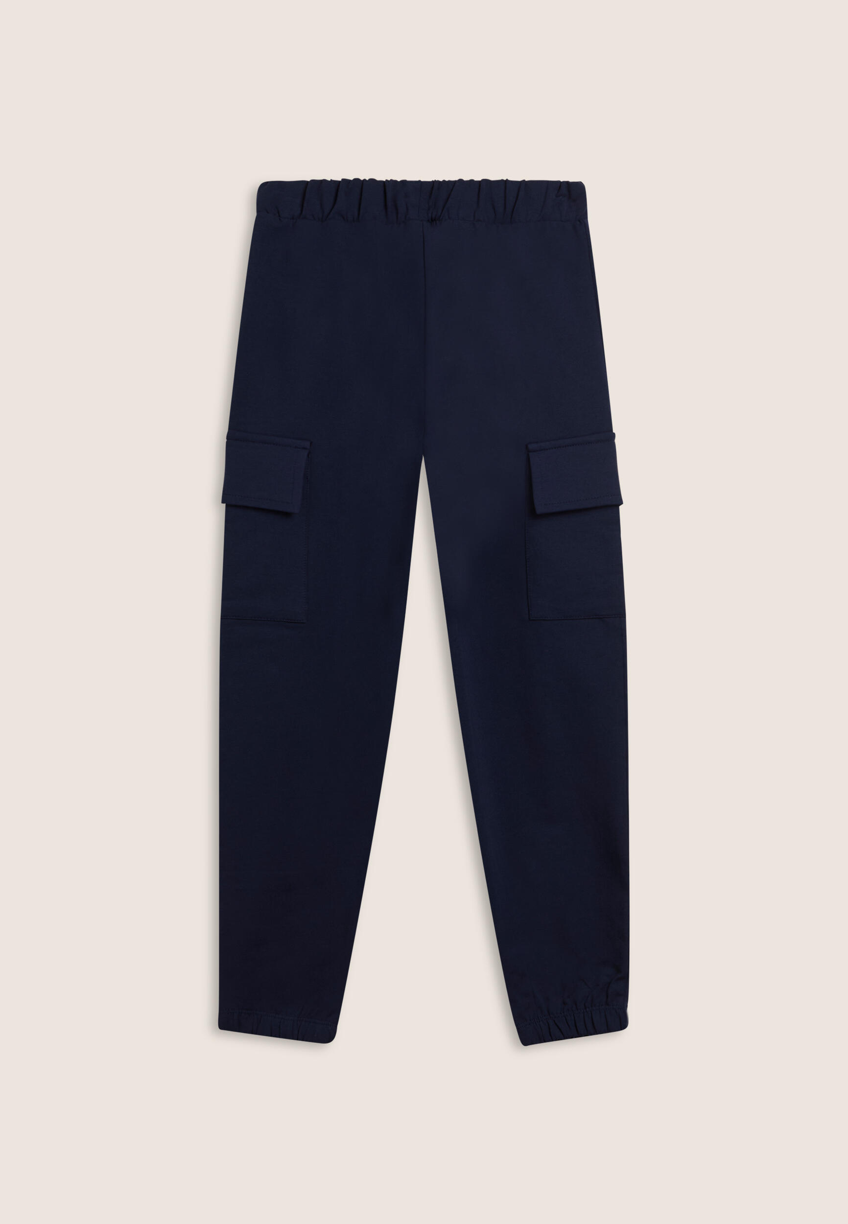 Pantaloni con tasche cargo bambina in cotone elasticizzato 2/3