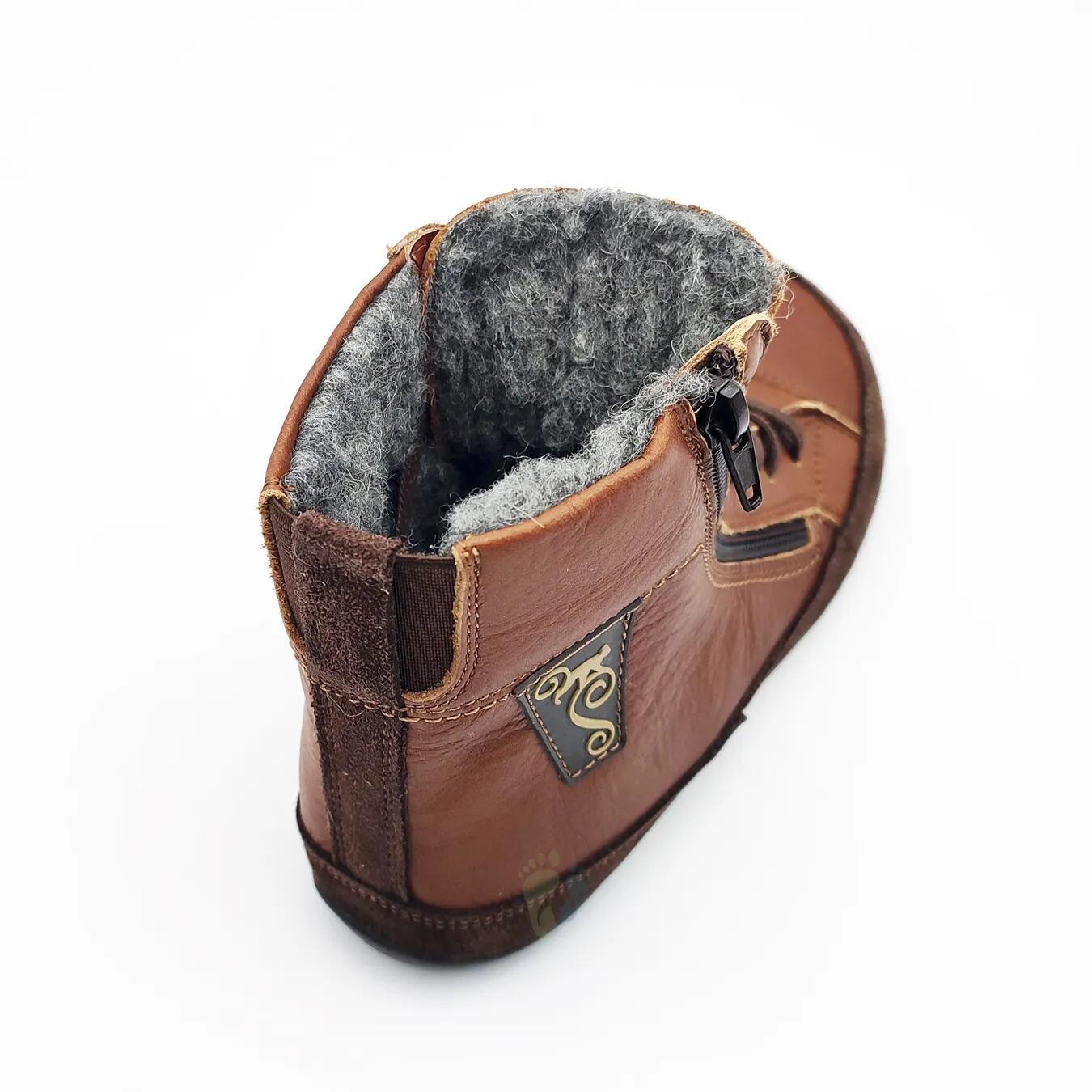 Magical Shoes Botins Barefoot Alaskan Buffalo Chestnut - Tamanho 42 3/7