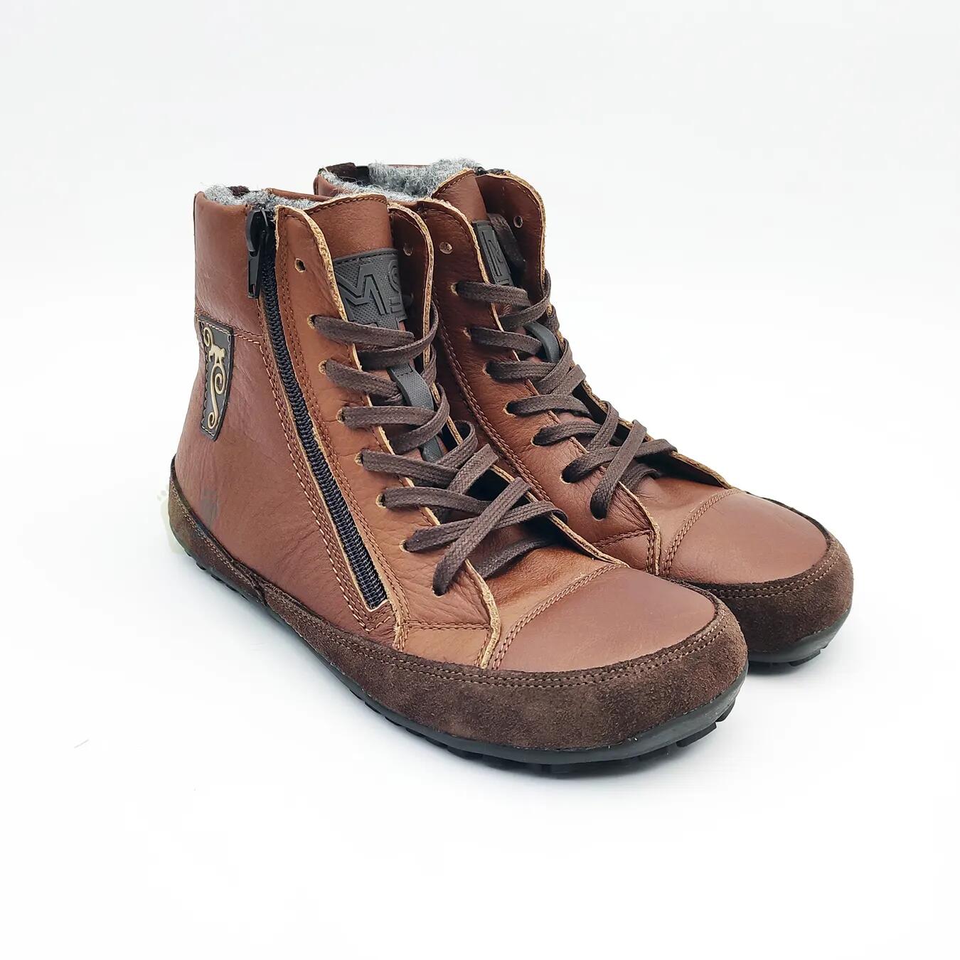 Magical Shoes Botins Barefoot Alaskan Buffalo Chestnut - Tamanho 42 2/7