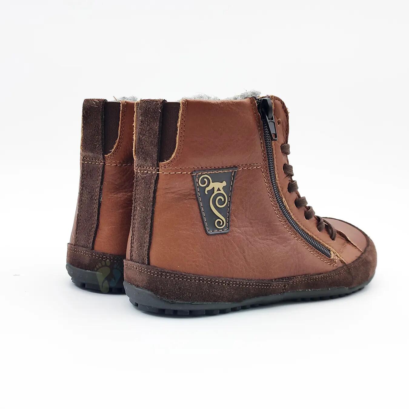 Magical Shoes Botins Barefoot Alaskan Buffalo Chestnut - Tamanho 42 5/7