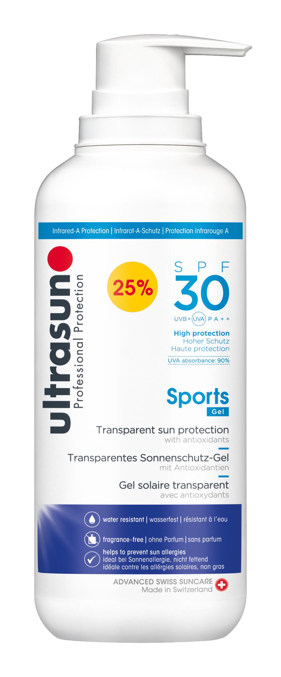 ULTRASUN Ultrasun – Sports Gel SPF30 400ml AKTION