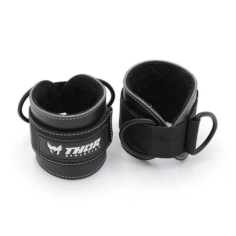 Thor Ankle Straps – Căptușite & Extra Late pentru Kickbacks & Side Raises – Negr