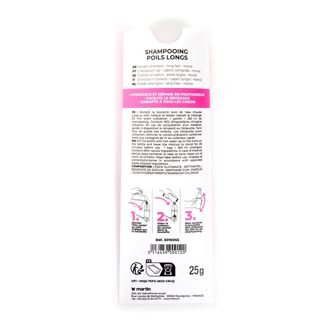 Shampoing pour chien poudre à poil long Héry 7/7