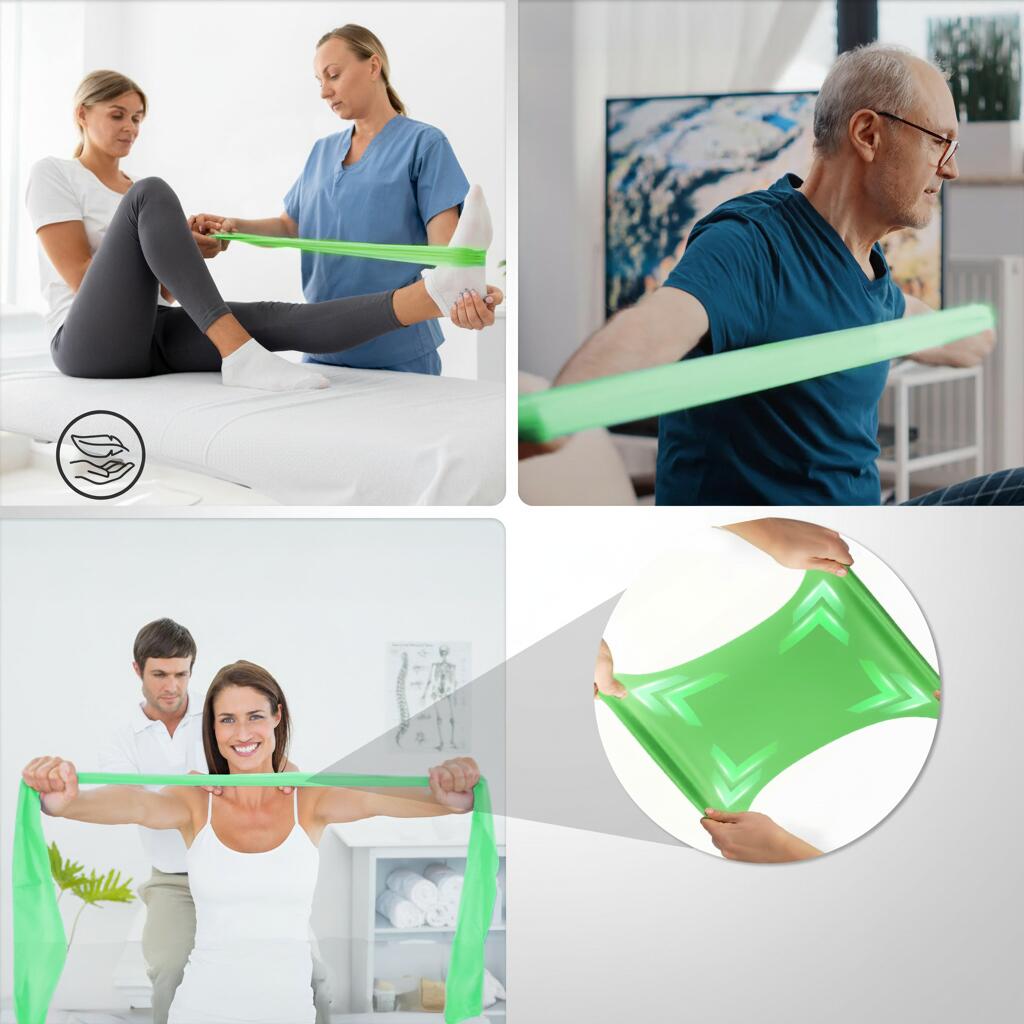 Latexfreie Widerstandsbänder für Gelenkschonendes Training & Rehabilitation 5/7