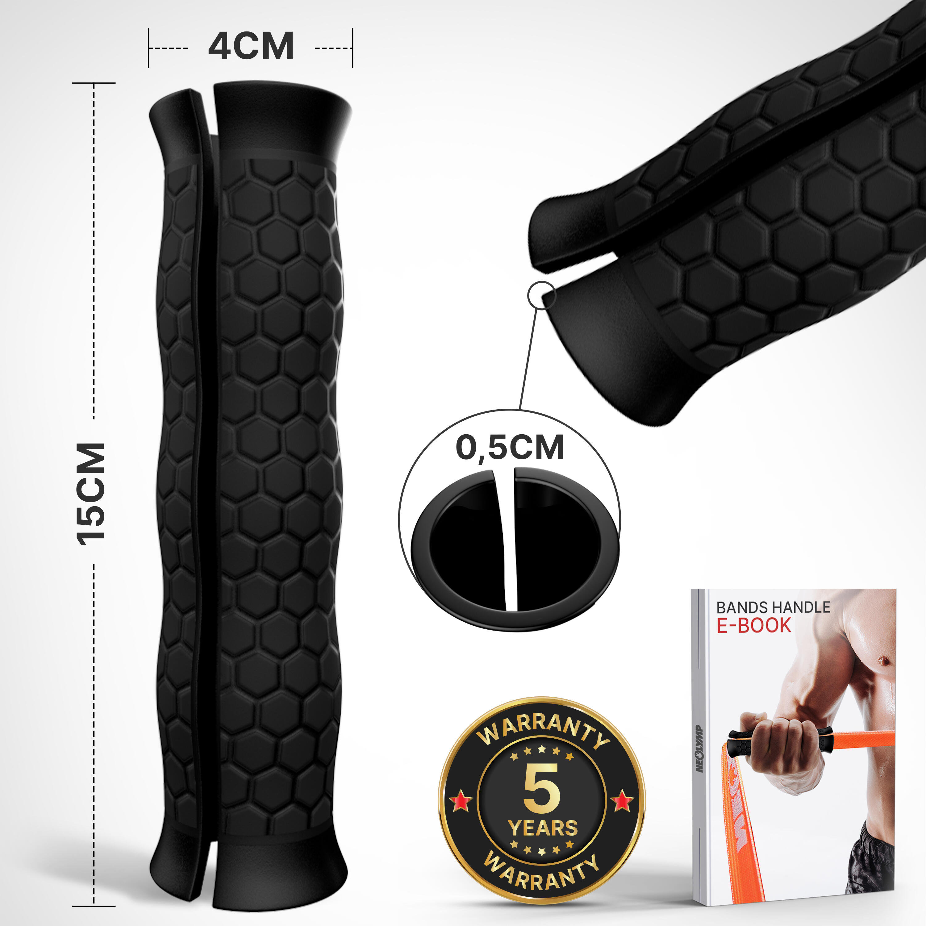 Maniglie Fitness per Bande – Ergonomiche, Antiscivolo & Resistenti 2/6