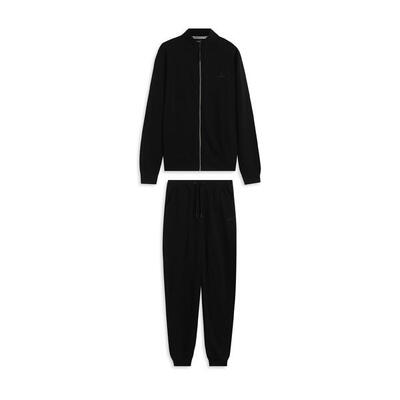 Tuta uomo in cotone con felpa full-zip e collo alto