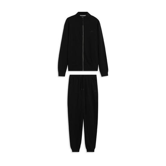 Tuta uomo in cotone con felpa full-zip e collo alto