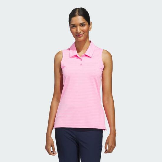 ULTIMATE365 JACQUARD SLEEVELESS POLOSHIRT