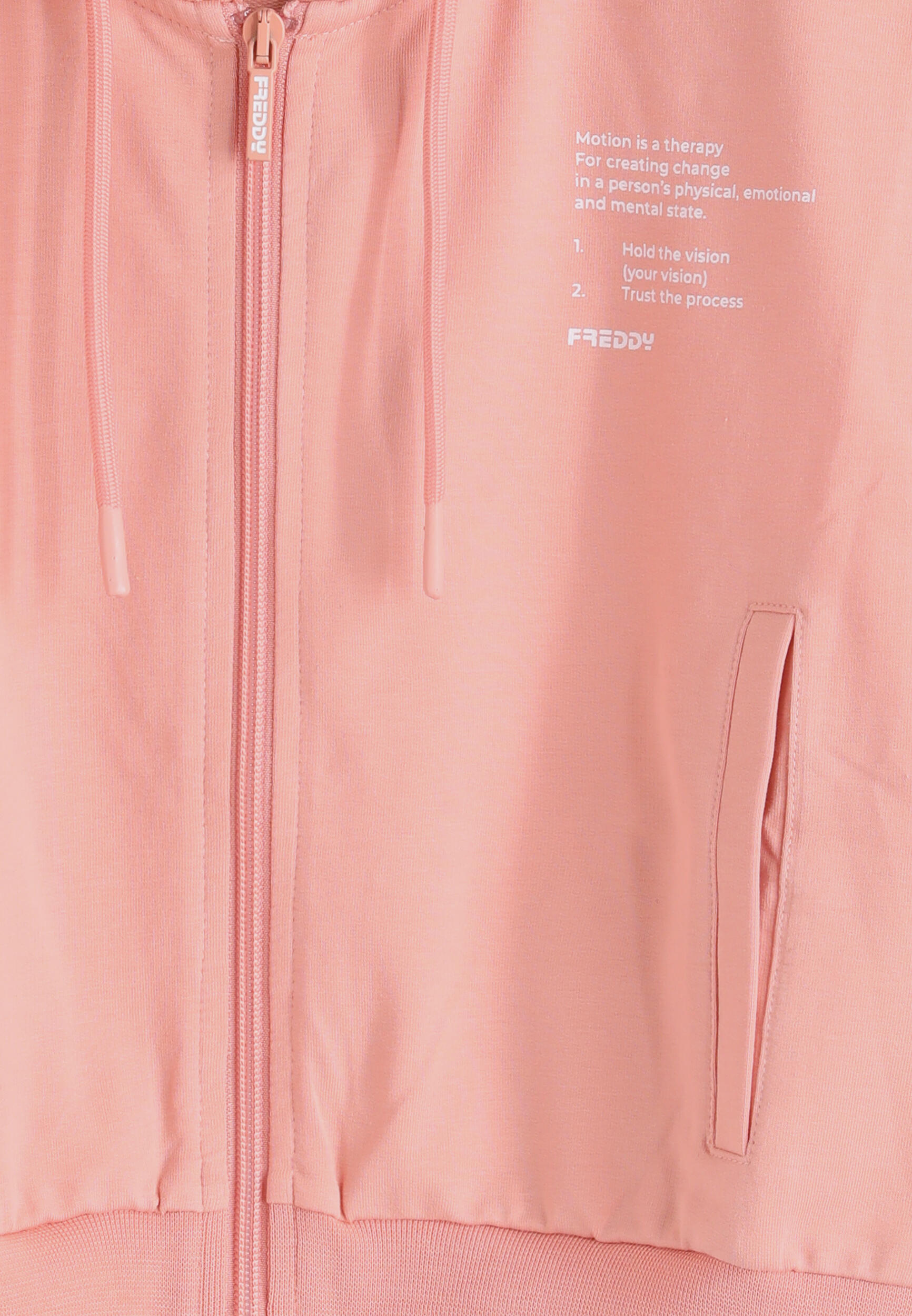 Sweat-shirt pour fille sans manches à capuche et zippé 3/3