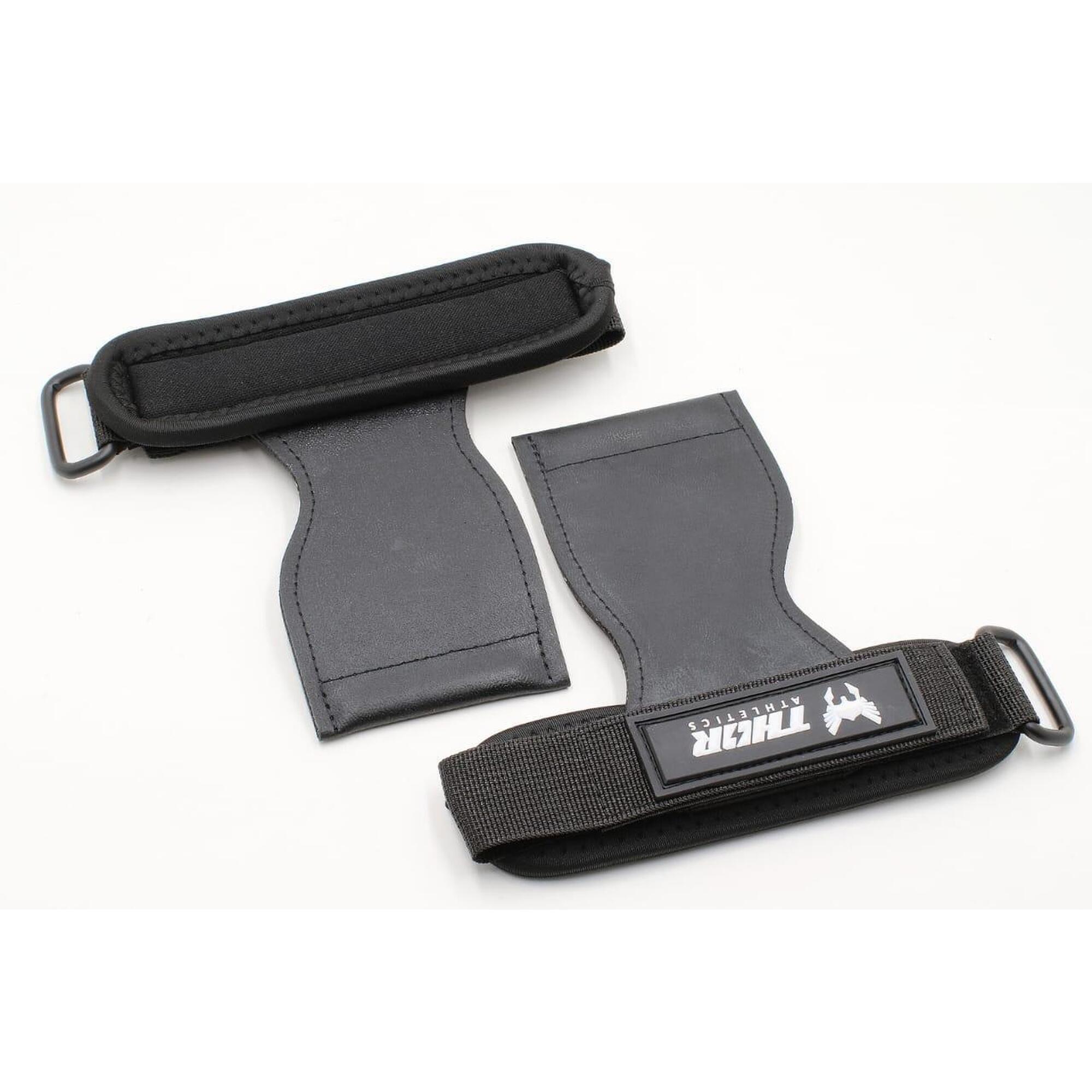 THOR ATHLETICS Thor Lifting Grips – Maximální Úchop & Podpora Zápěstí pro Trénink – Černé