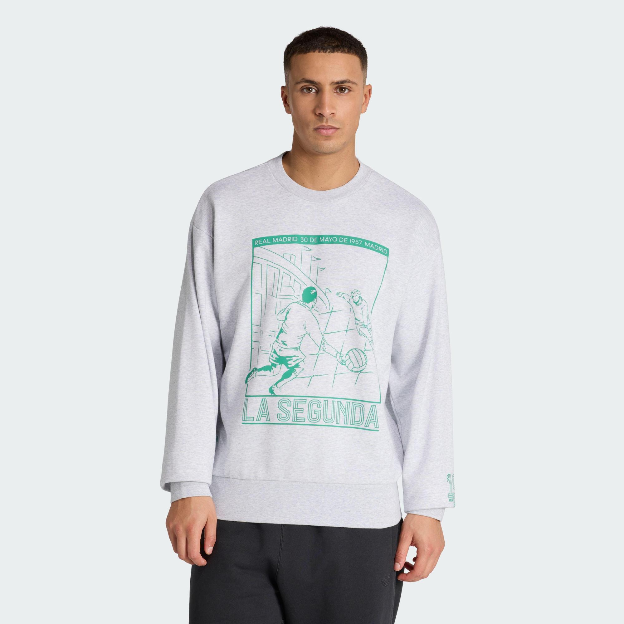 Adidas - Sweat-shirt Ras-du-cou Héritage Real Madrid - Survêtement De Sudation - Gris - 40 M - Decathlon