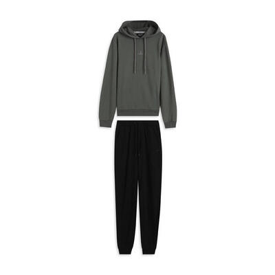 Tuta uomo in cotone con felpa cappuccio
