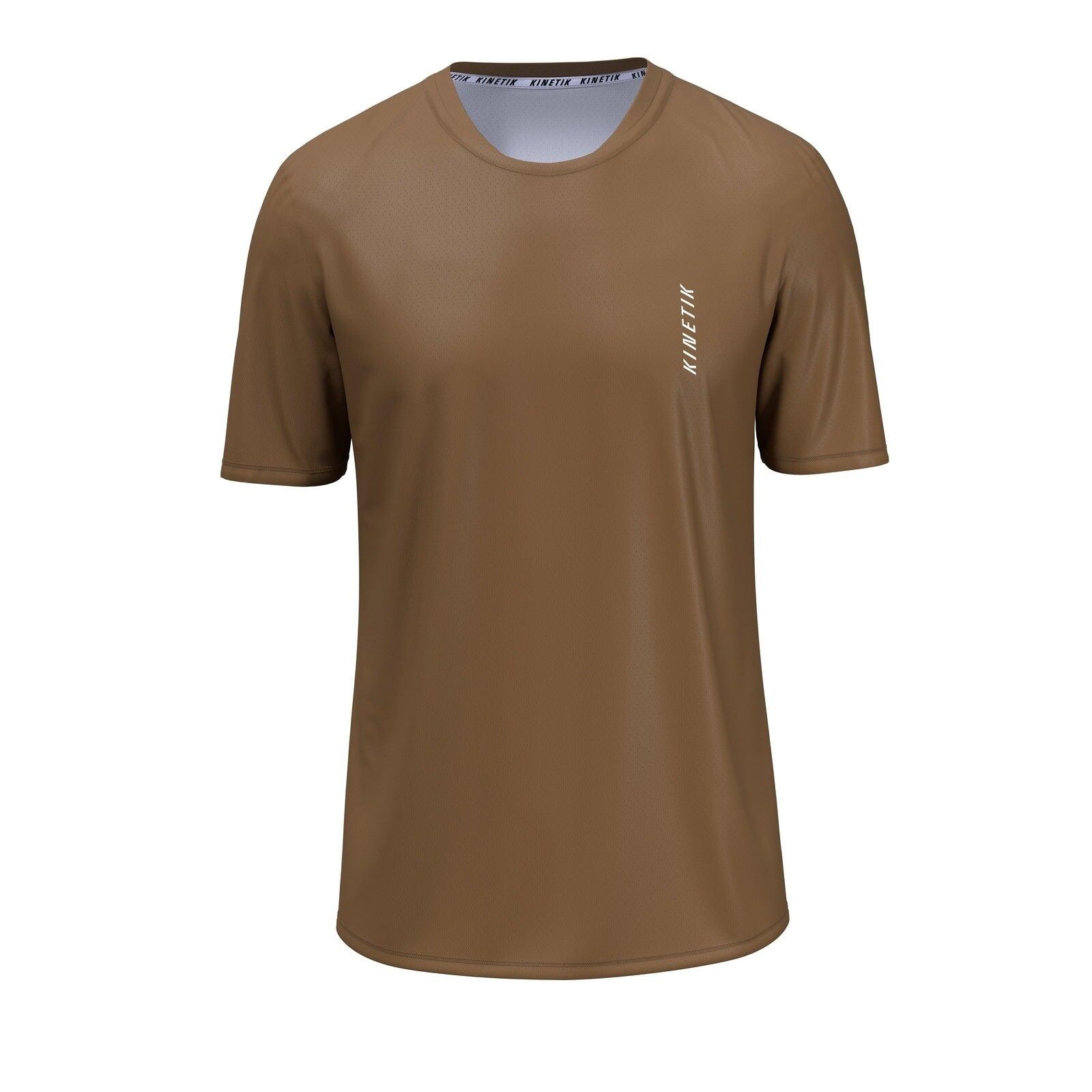 MAILLOT DE TRAIL RUNNING MAVRIK HOMME PECAN BROWN 3/5