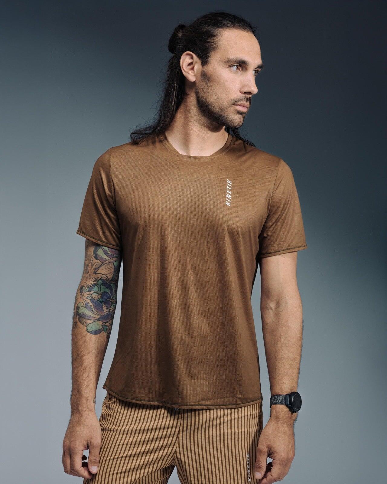 MAILLOT DE TRAIL RUNNING MAVRIK HOMME PECAN BROWN 2/5