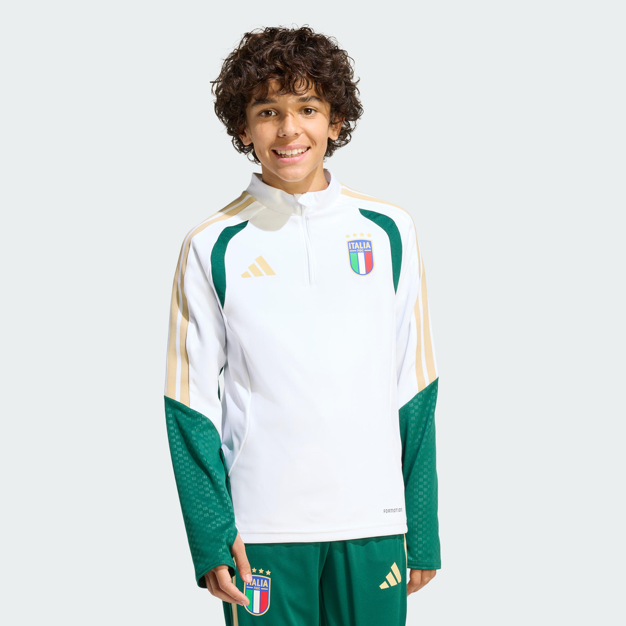 Adidas - Haut D’entraînement Italie 26 Tiro Enfants - Survêtement - Blanc - 15-16 Ans - Decathlon