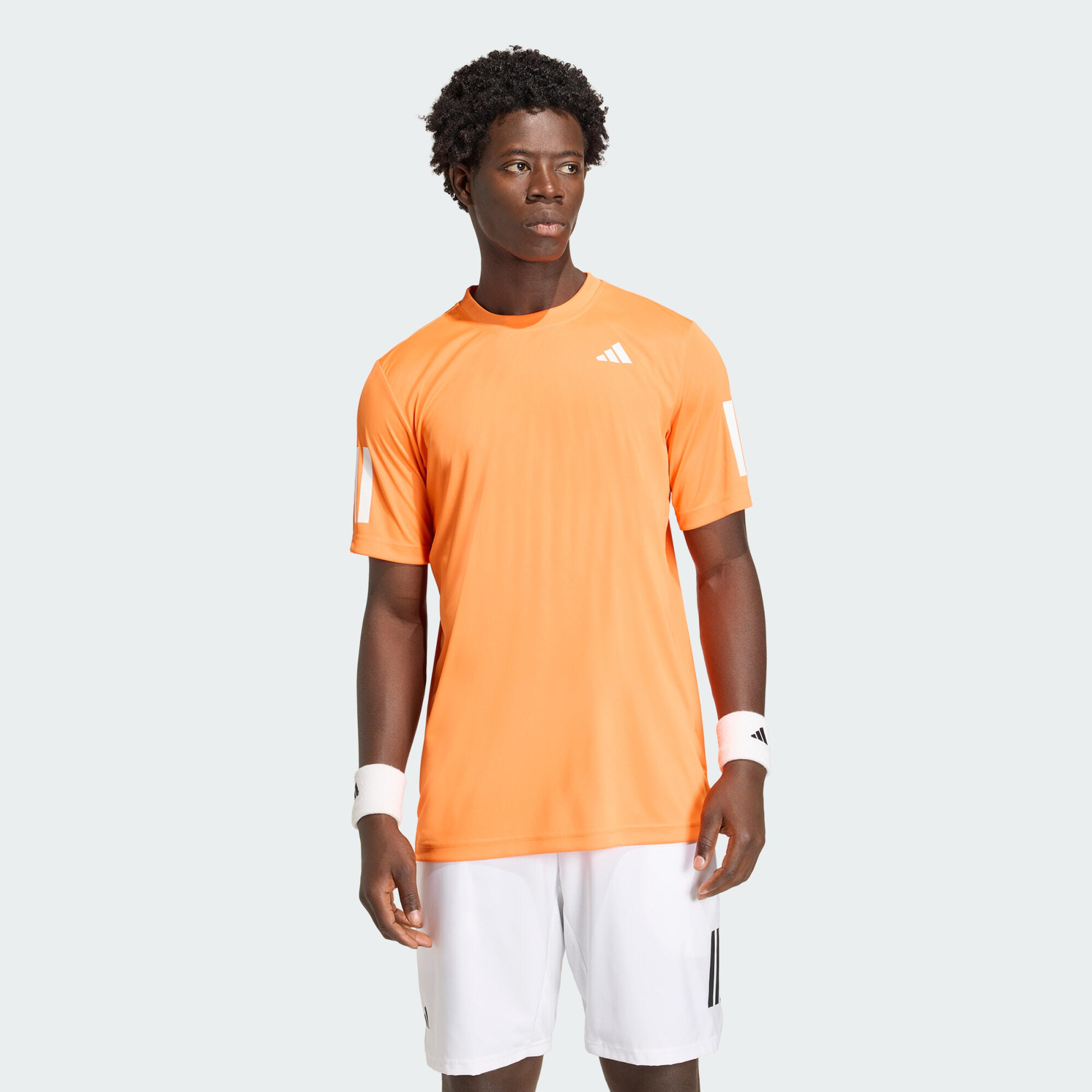 Adidas - T-shirt Club Tennis Climacool 3 Bandes - T-shirt Manches Courtes - Orange - Decathlon