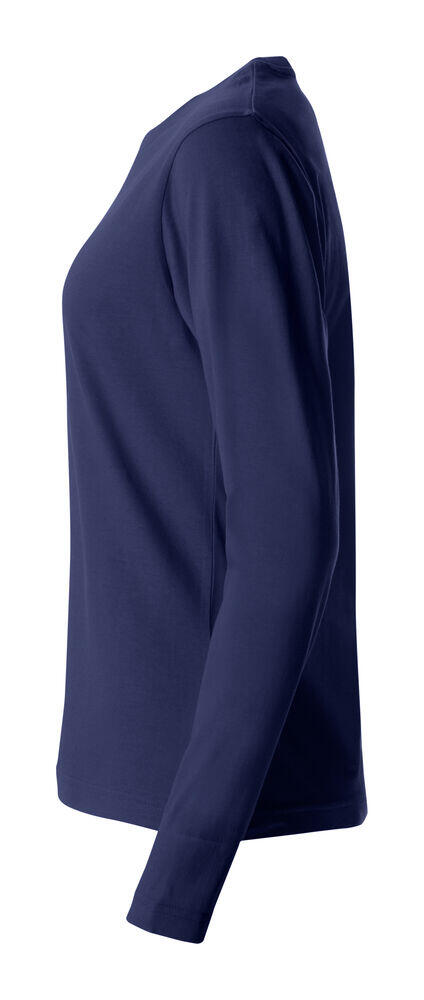 Clique Women's Basic Crew Neck Long Sleeve T-Shirt - Dark Navy 3/5